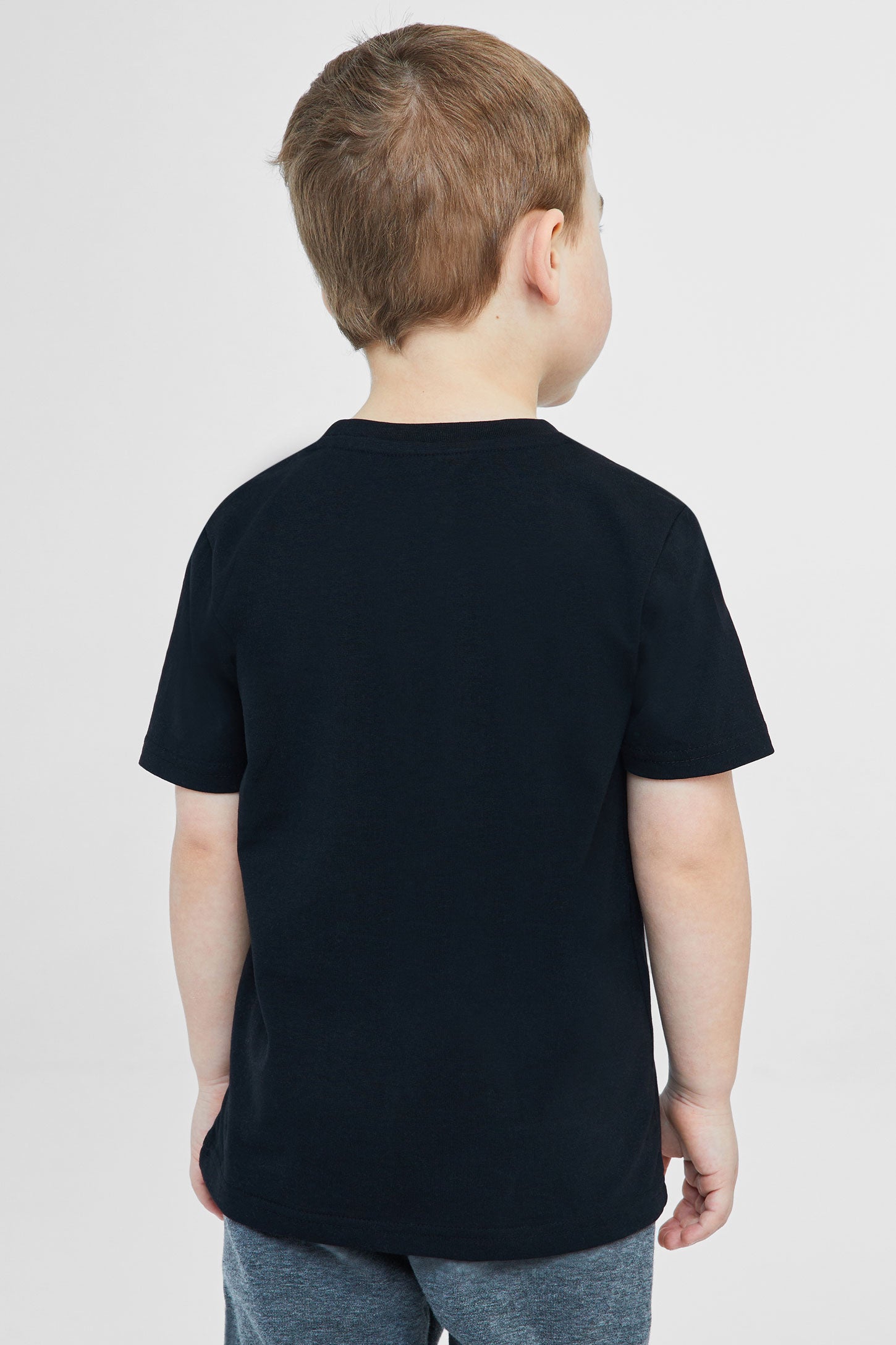 Boys plain black outlet t shirt