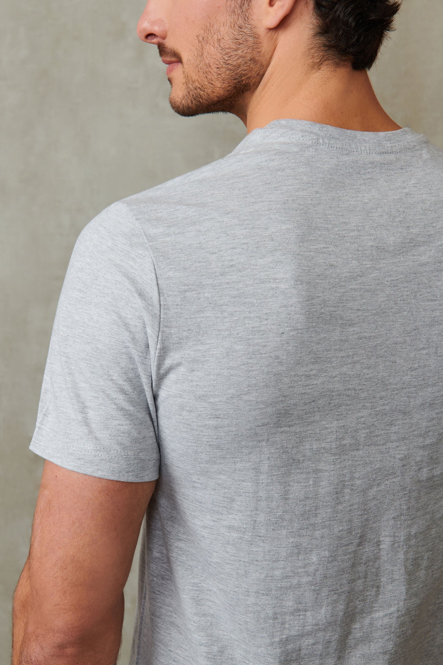 T-shirt col rond 100% coton, 3/25$ - Homme && MIX GRIS CLAIR