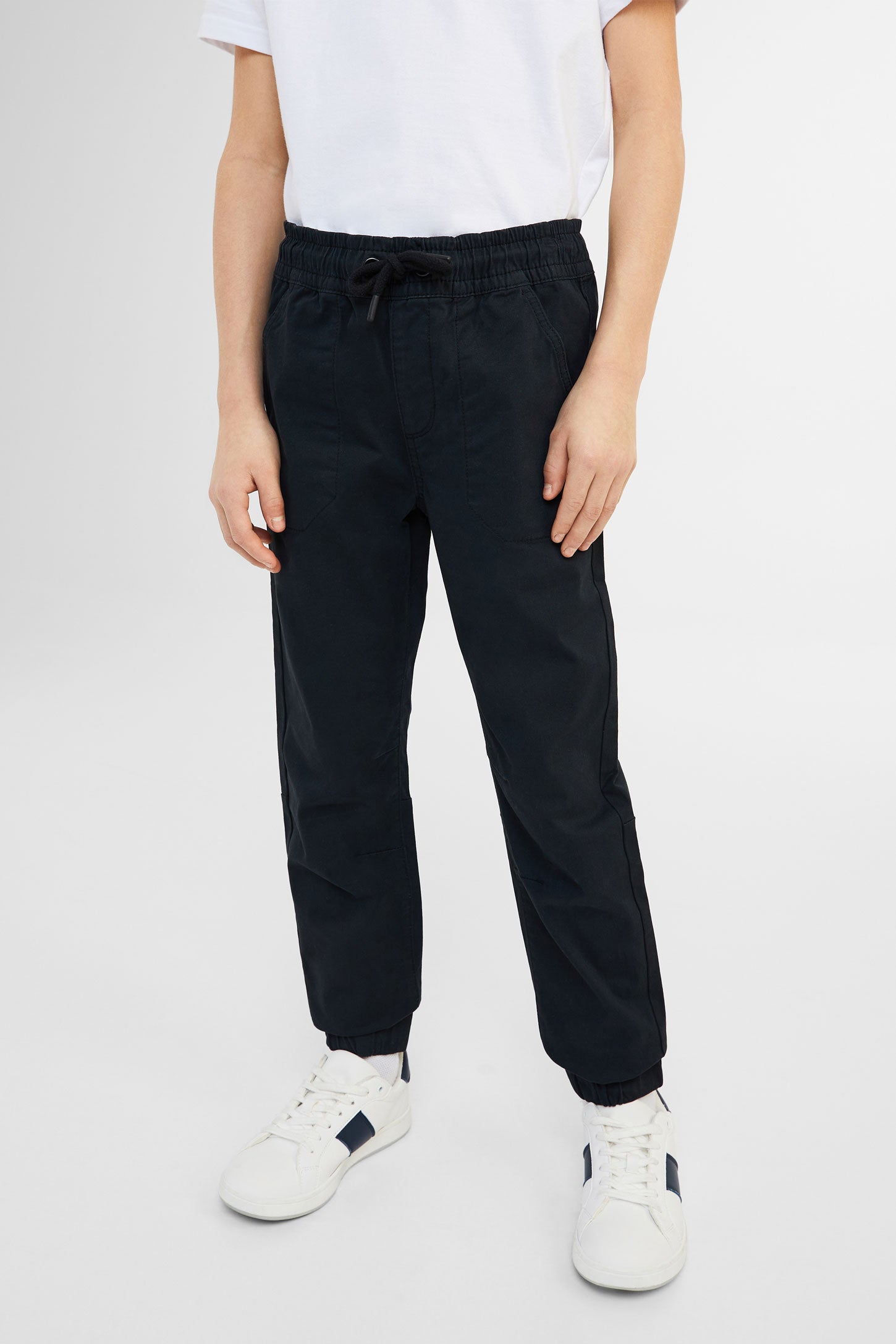 Duos futés, Jogger en twill brossé, 2/50$ - Ado garçon && NOIR