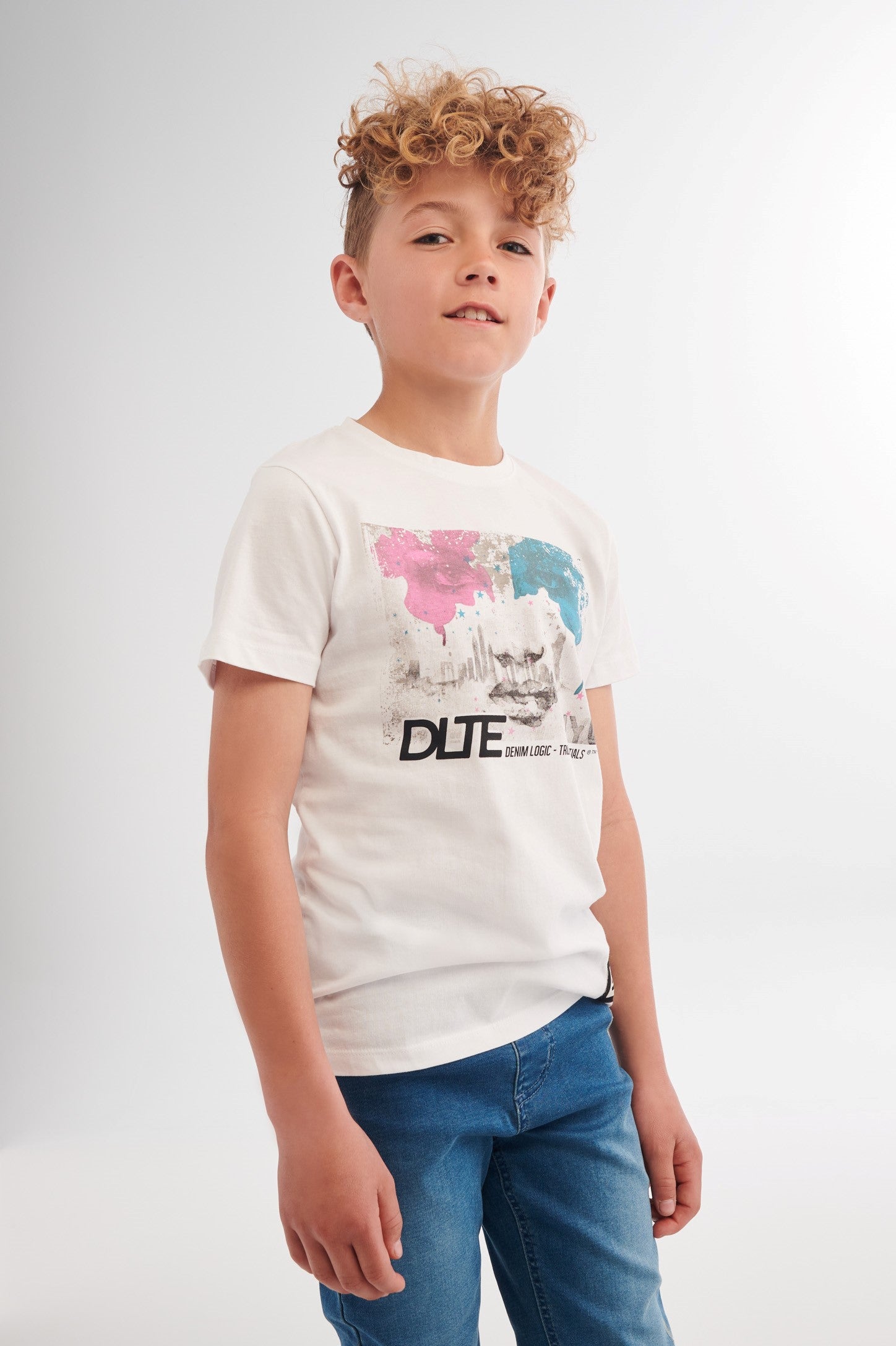 T-shirt imprimé en coton bio - Ado garçon && BLANC
