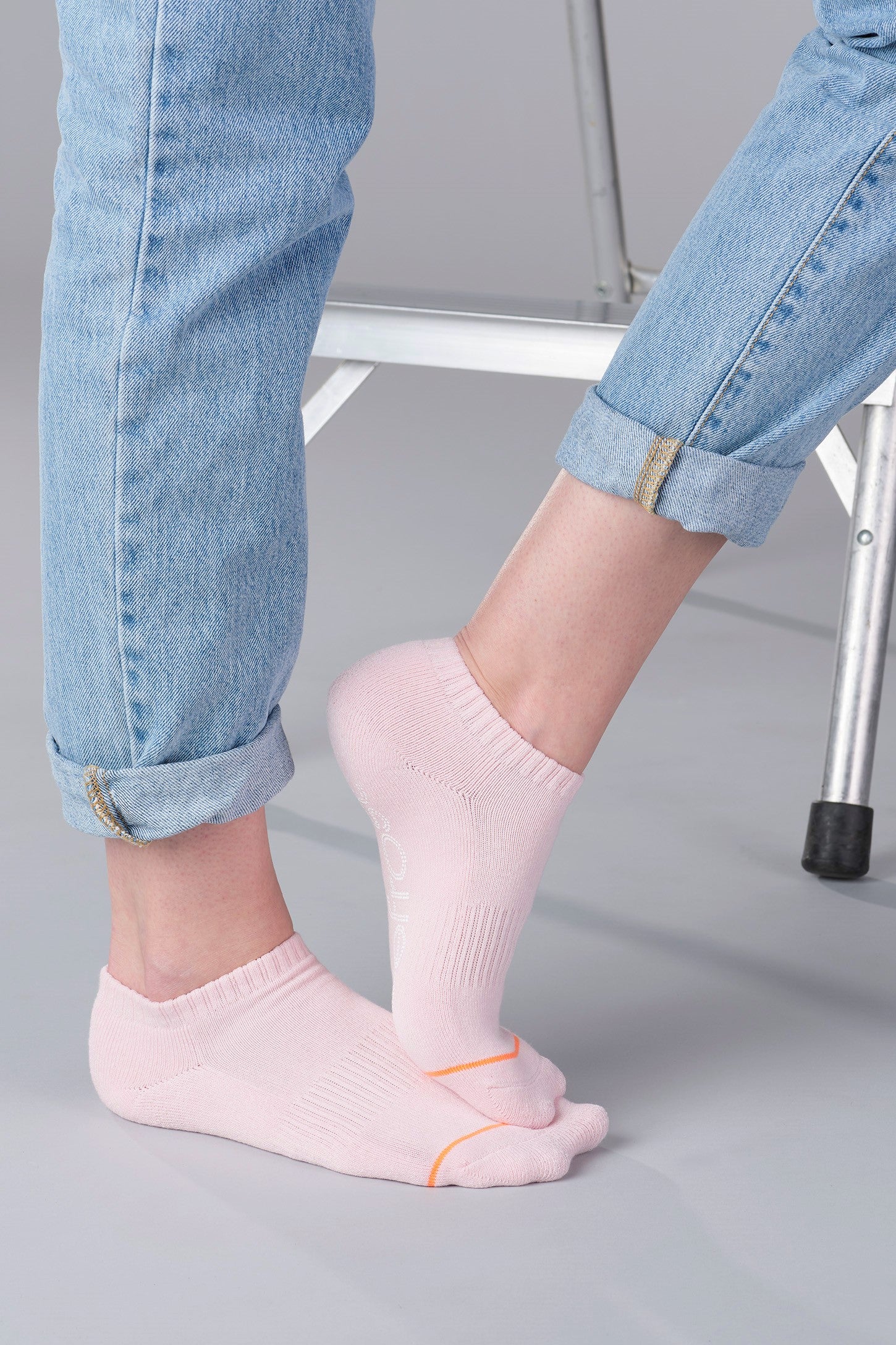 Lot de trois paires de chaussettes cheville - Femme && ROSE