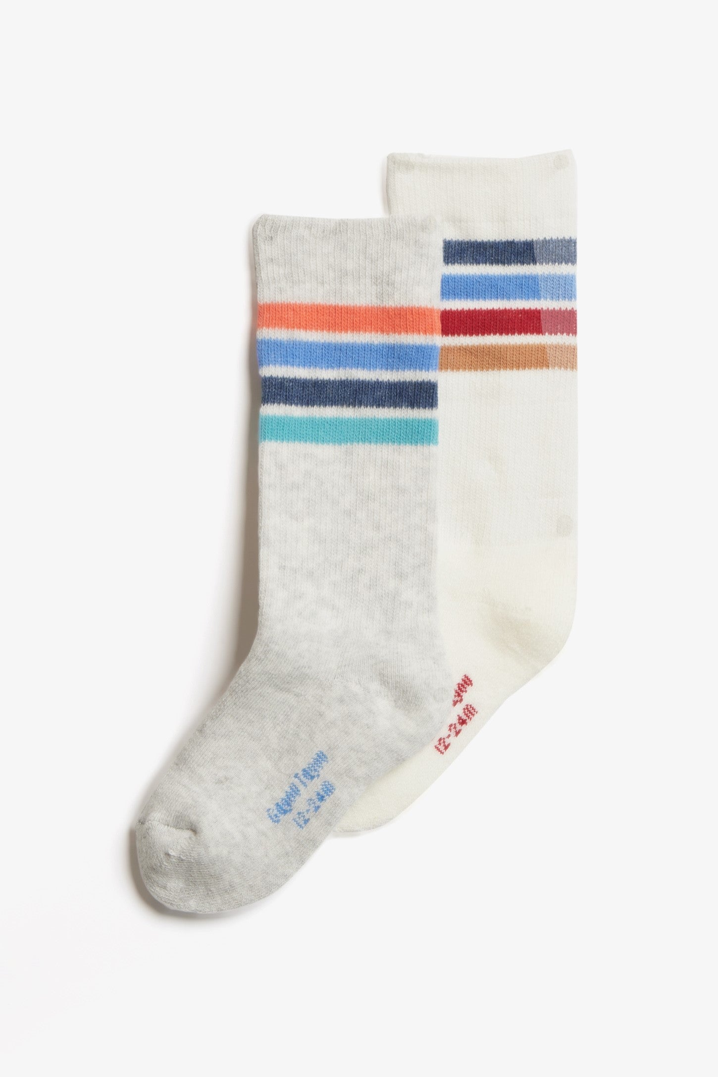 Lot de 2 paires de chaussettes genoux, 2T à 3T - Bébé && BLANC