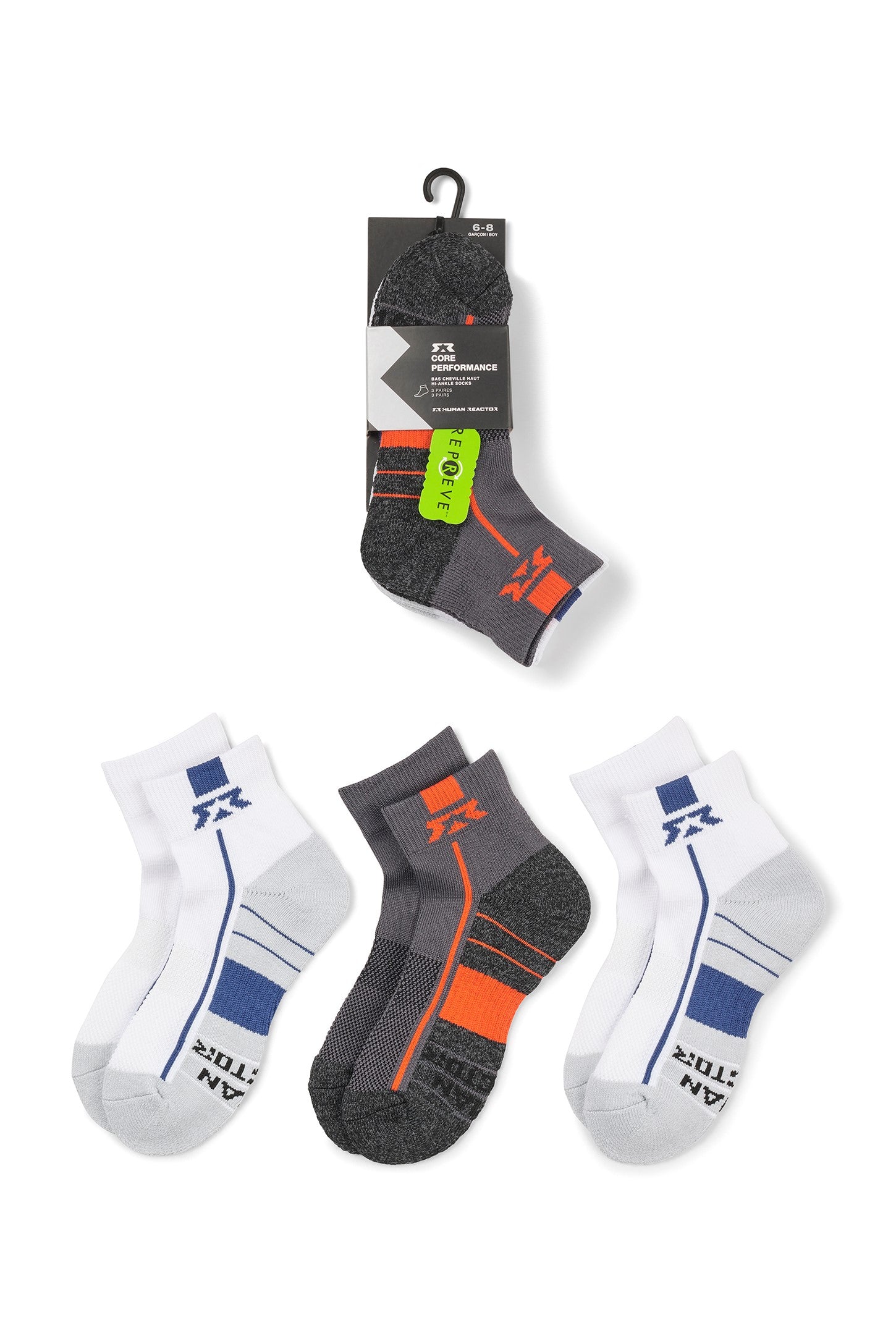 Lot 3 paires de chaussettes sport HR - Enfant garçon && BLANC