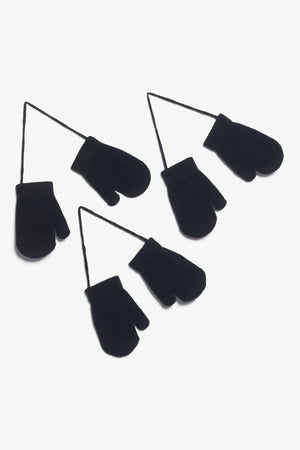 Gants Magiques Enfants Lot De 3 Paires - Élastiques, Motifs Pelleteuse Et Rayures - Pour 1 à 5 Ans - Hiver Chaud Et Doux