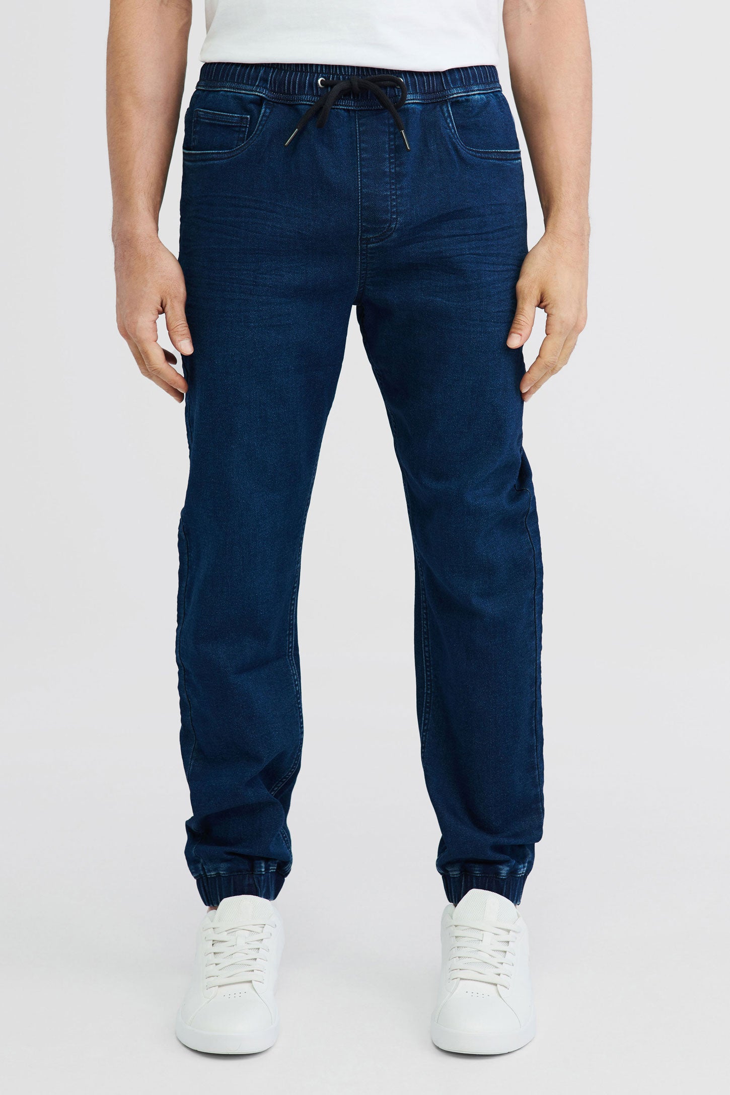 Pantalon jogger en jeans - Homme && BLEU FONCÉ