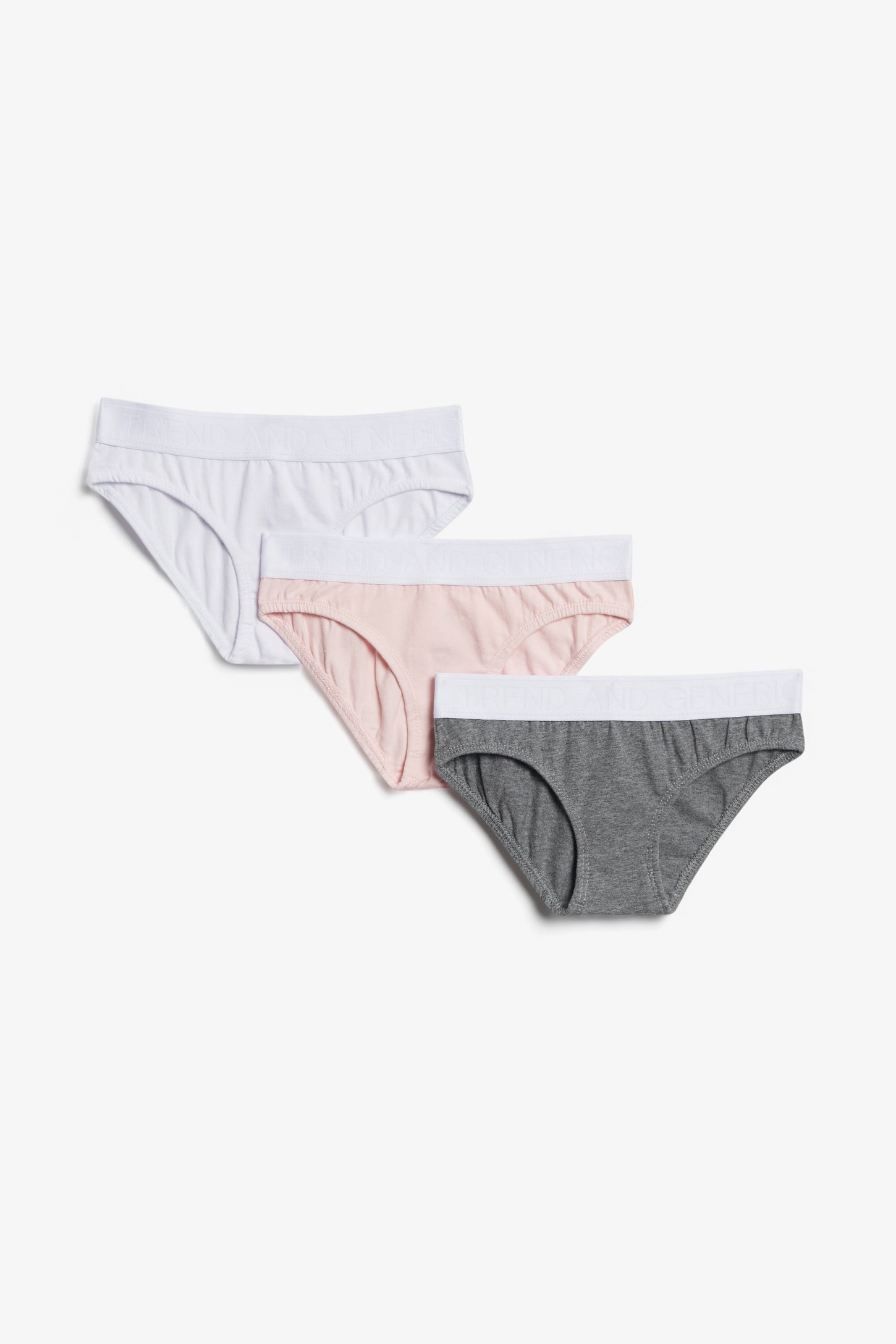 Lot de 3 culottes - Ado fille && ROSE PALE