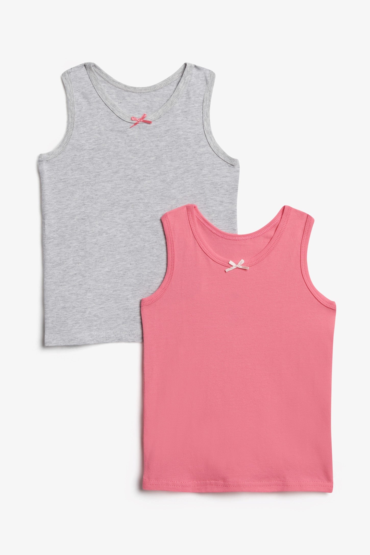 Lot de 2 camisoles en coton - Enfant fille && ROSE FUCHSIA