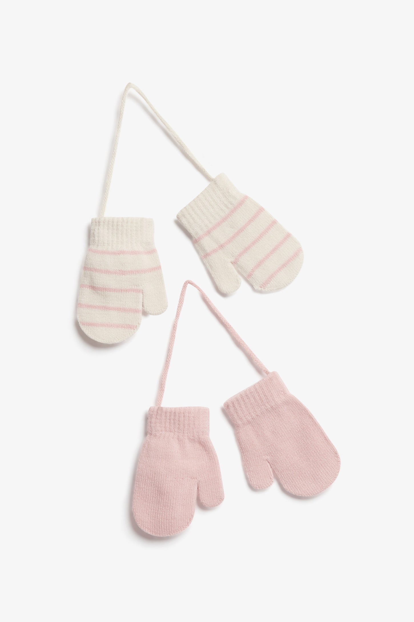 Lot de 2 paires de mitaines, 2T-3T, 2/10$ - Bébé fille && ROSE
