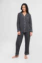 Pyjama Femme Micropolaire - Haut Manches Longues & Pantalon | Confort Maison, Hiver, Rayé - 13