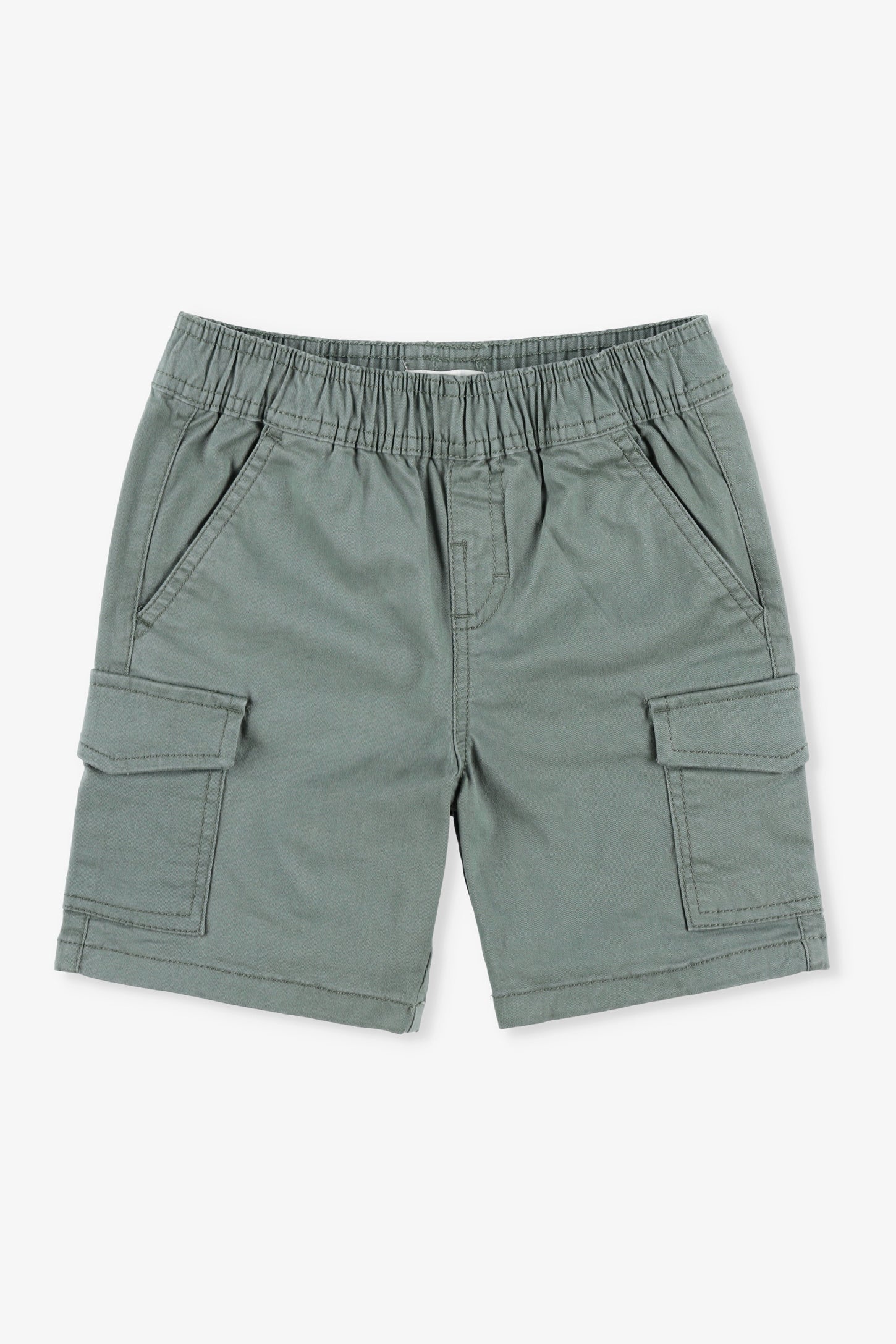 Short cargo en twill - Enfant garçon && VERT