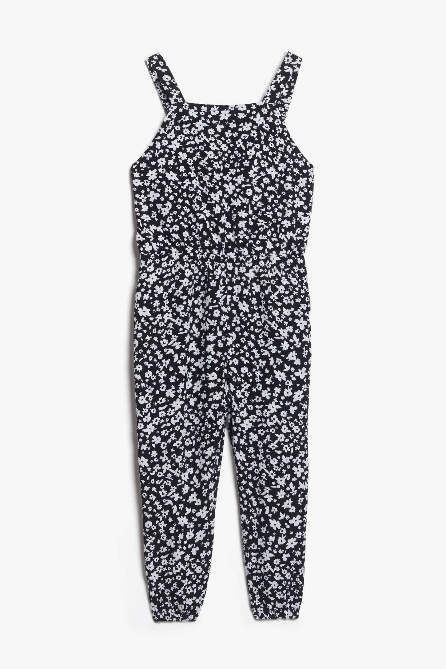Combinaison à bretelles en Challis, 2T-3T - Bébé fille && BLANC MULTI