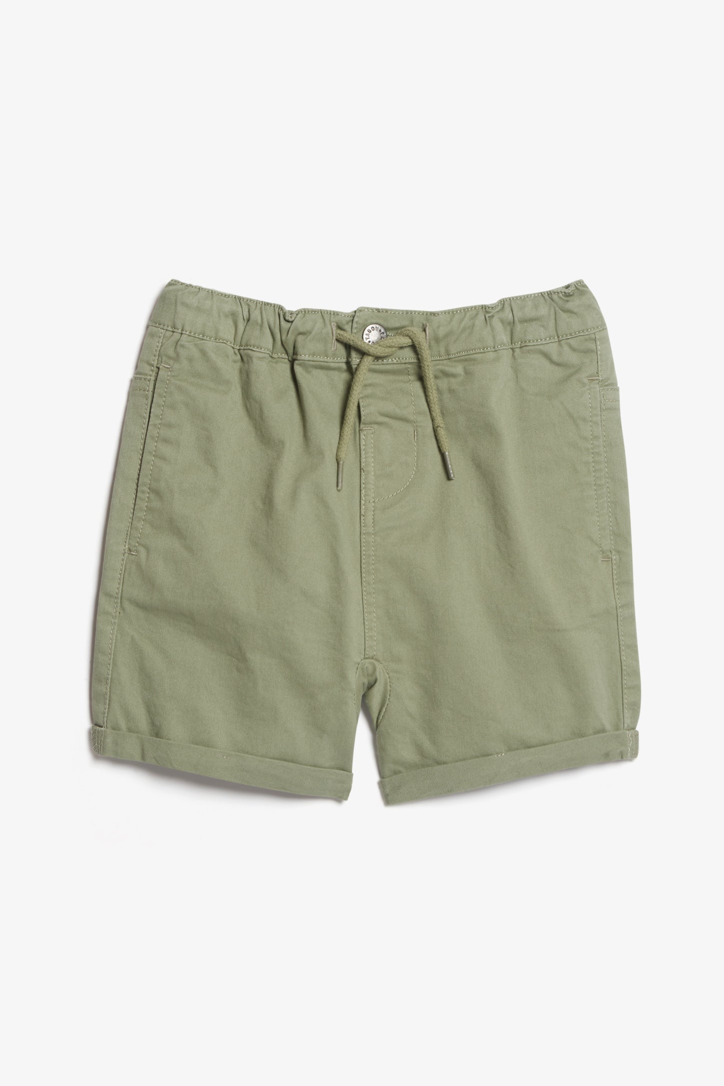Short à revers en twill, 2T-3T - Bébé garçon && VERT