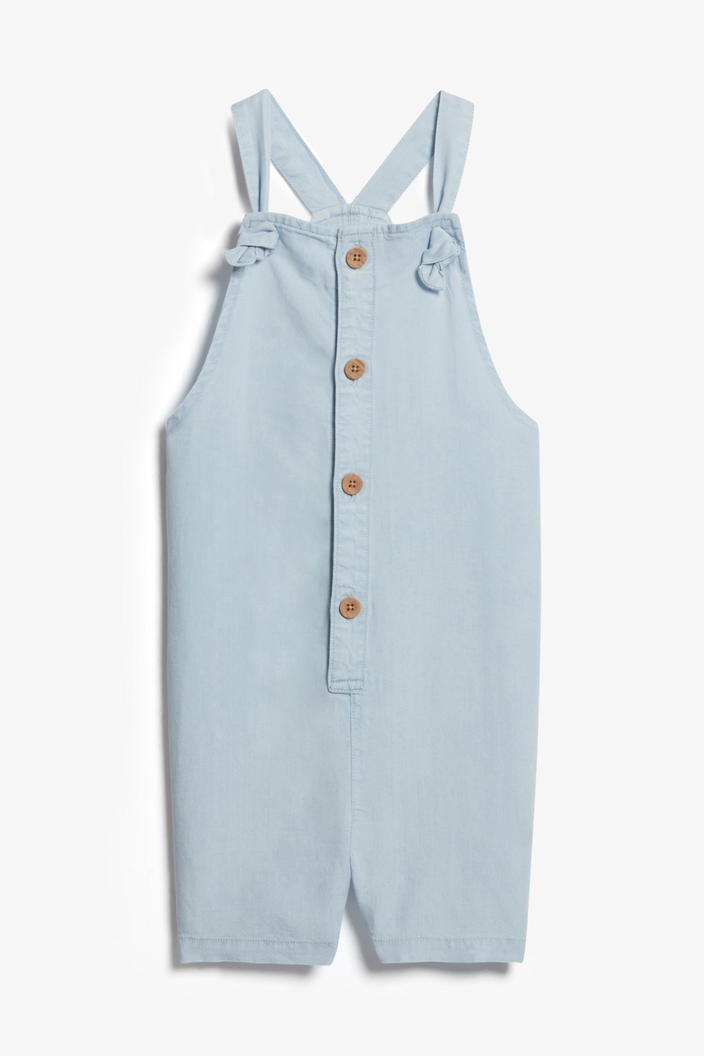 Salopette courte en Lyocell - Enfant fille && DENIM PALE