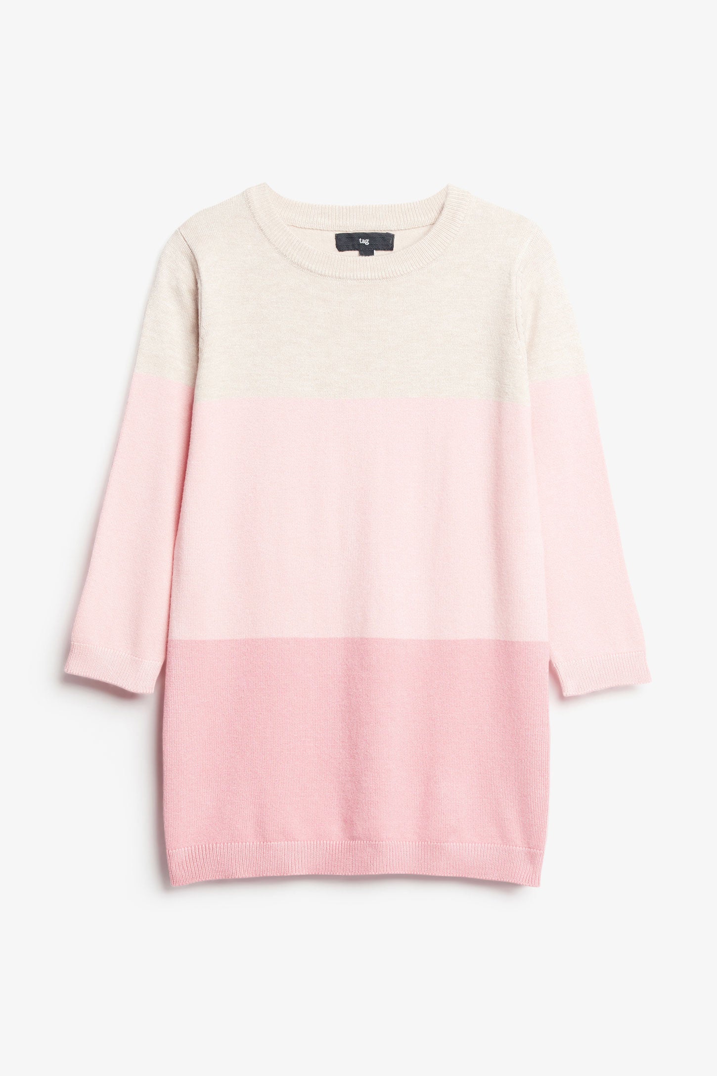 Robe manches longues en tricot, 2T-3T - Bébé fille && ROSE MULTI