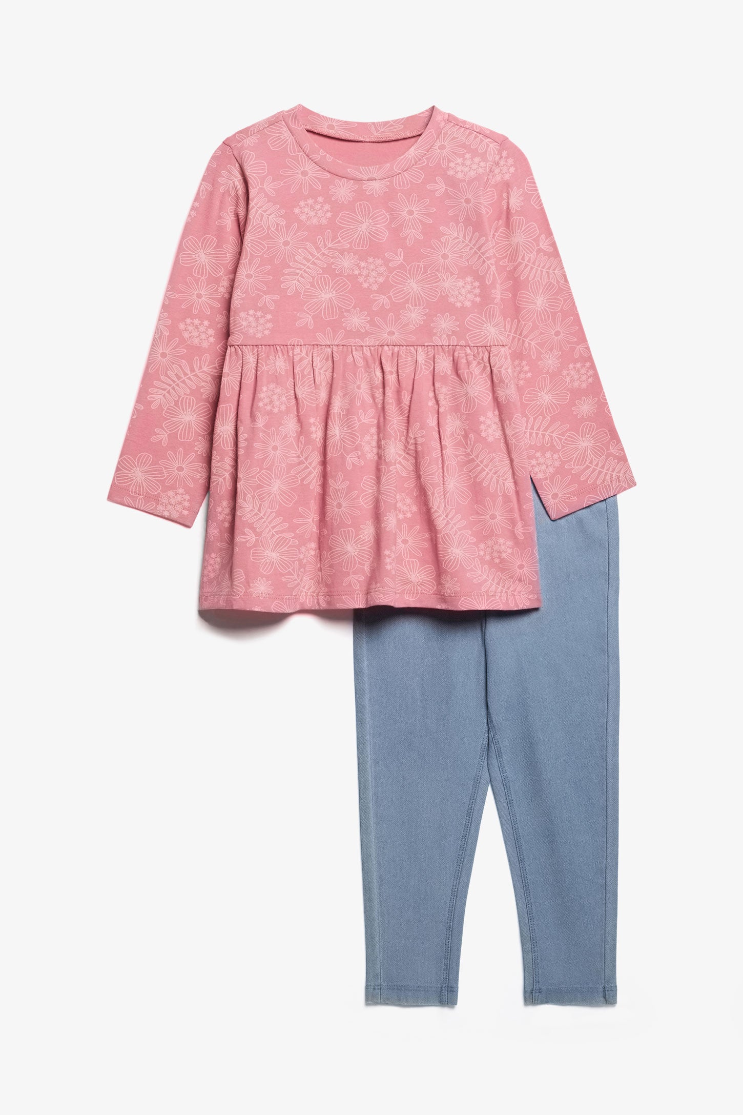 Ensemble 2-pièces chandail et legging - Bébé fille && ROSE MULTI