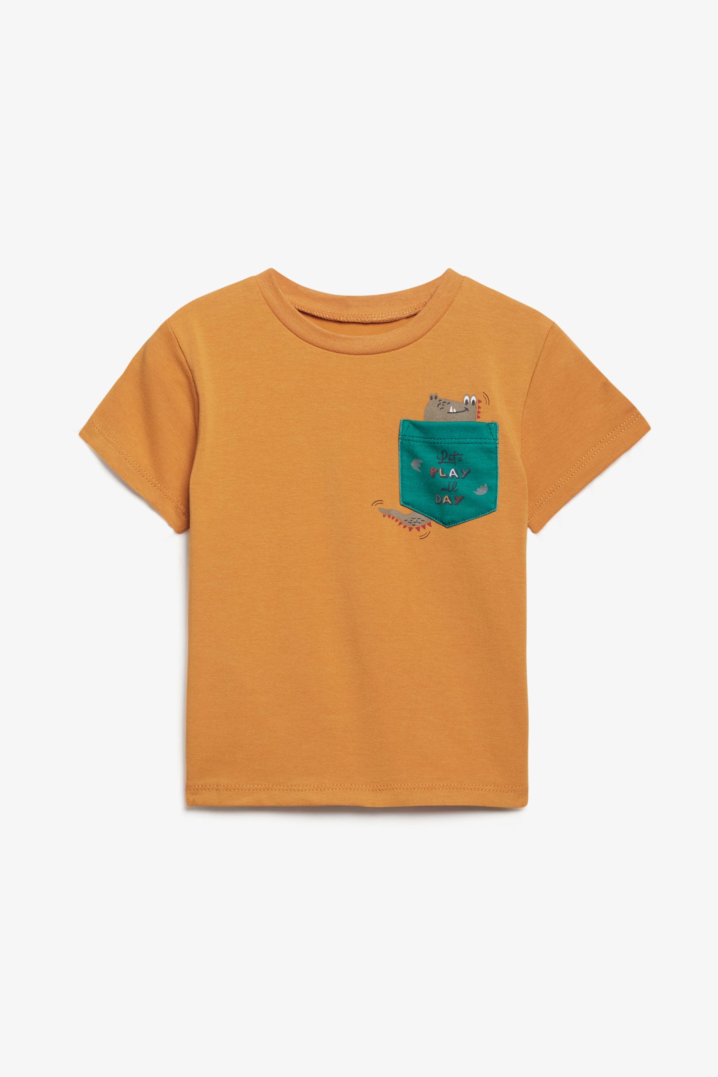 T-shirt à poche en coton, 2/20$ - Bébé garçon && JAUNE