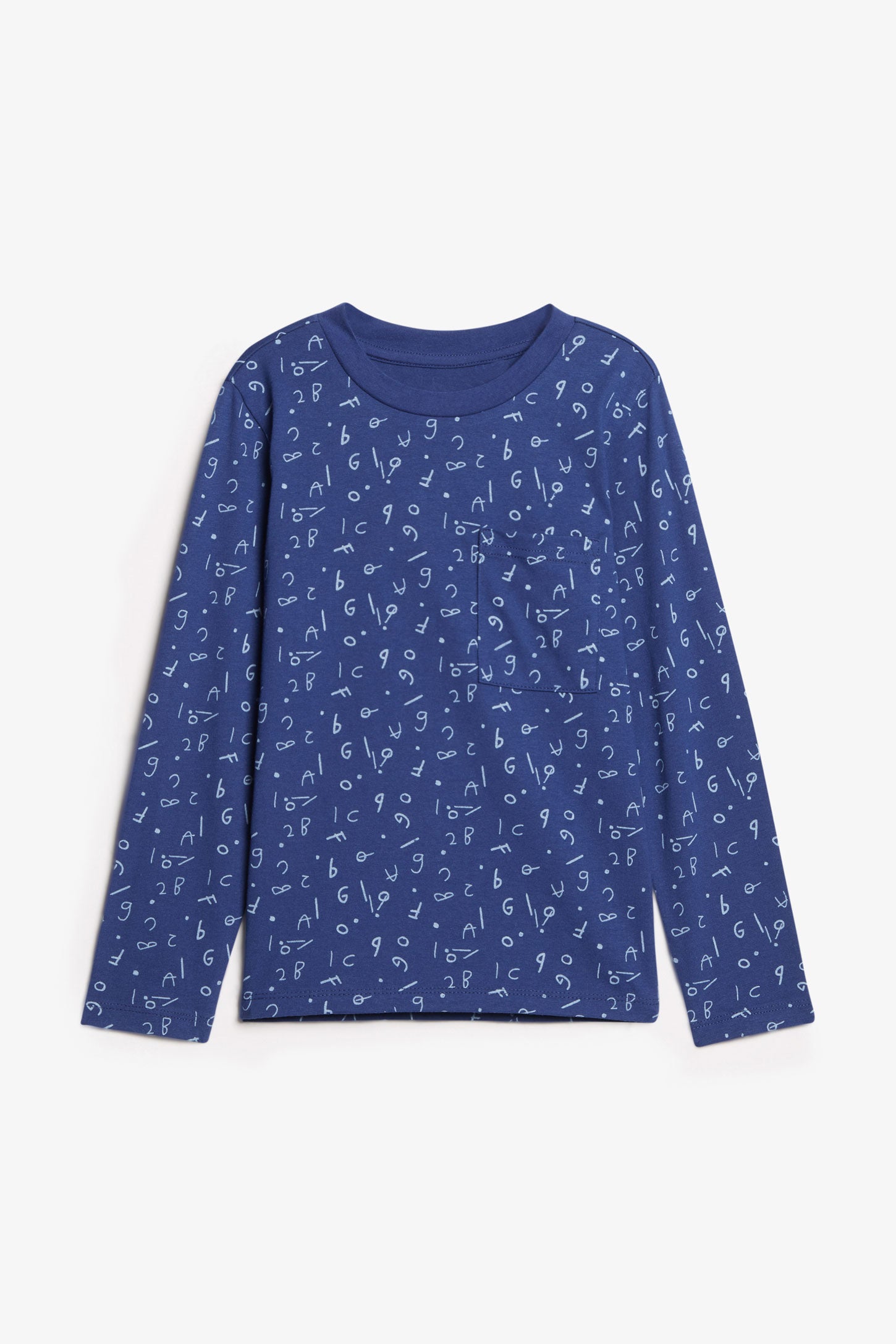 Chandail manches longues à poche, 2/20$ - Enfant garçon && BLEU MARINE