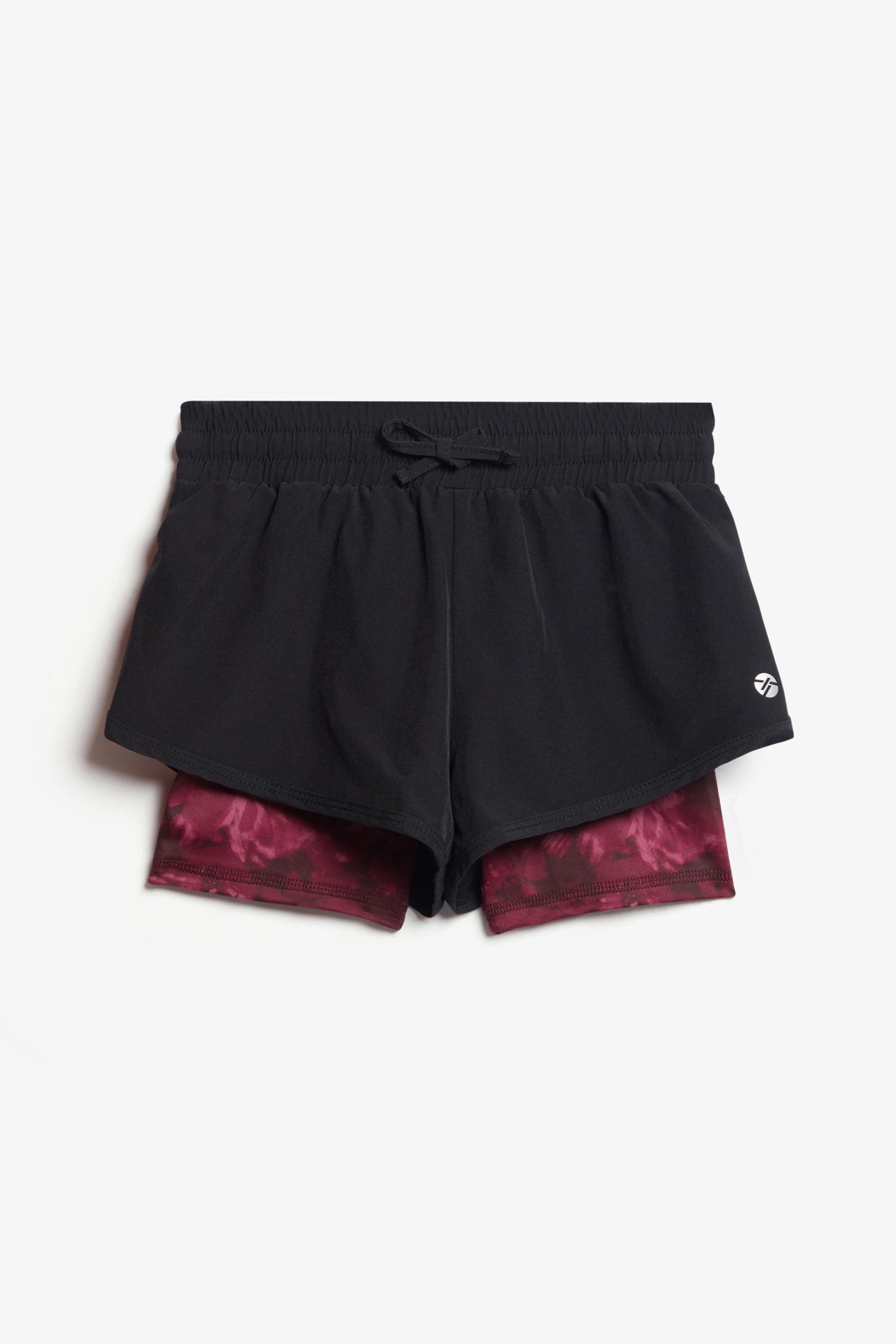 Short 2-en-1 athlétique - Enfant fille && NOIR