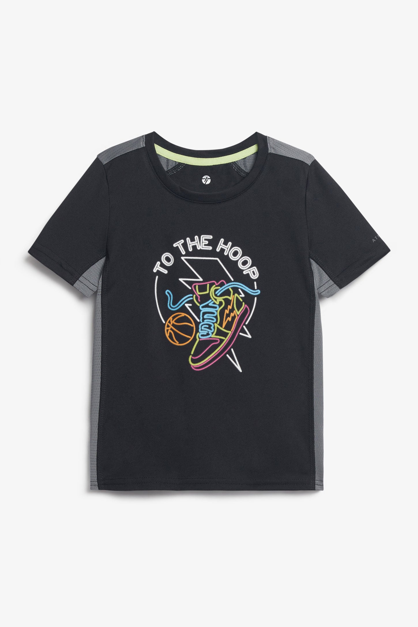 T-shirt athlétique imprimé - Enfant garçon && NOIR