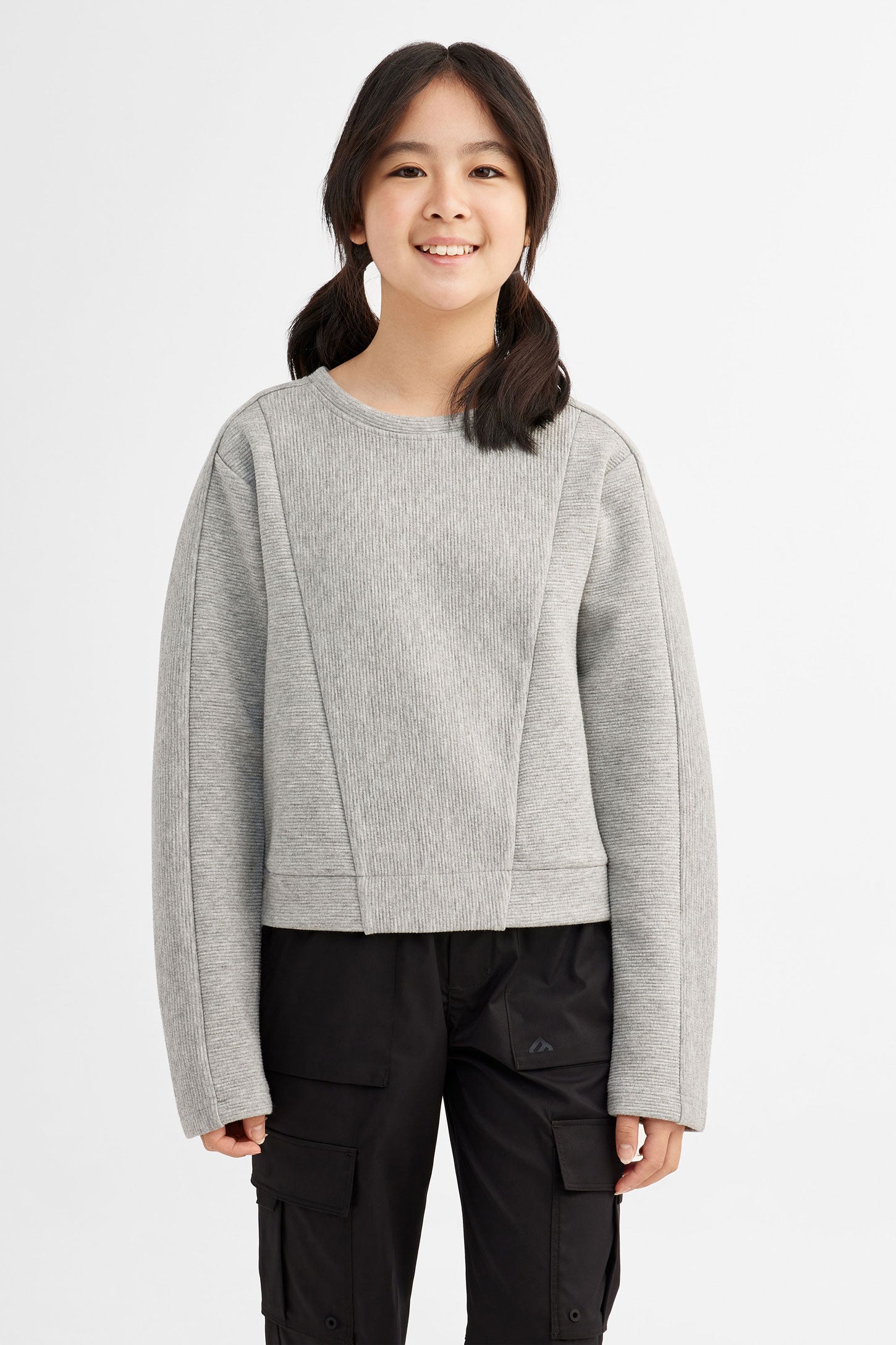 Chandail tricot Ottaman ultra extensible BM - Ado fille && GRIS