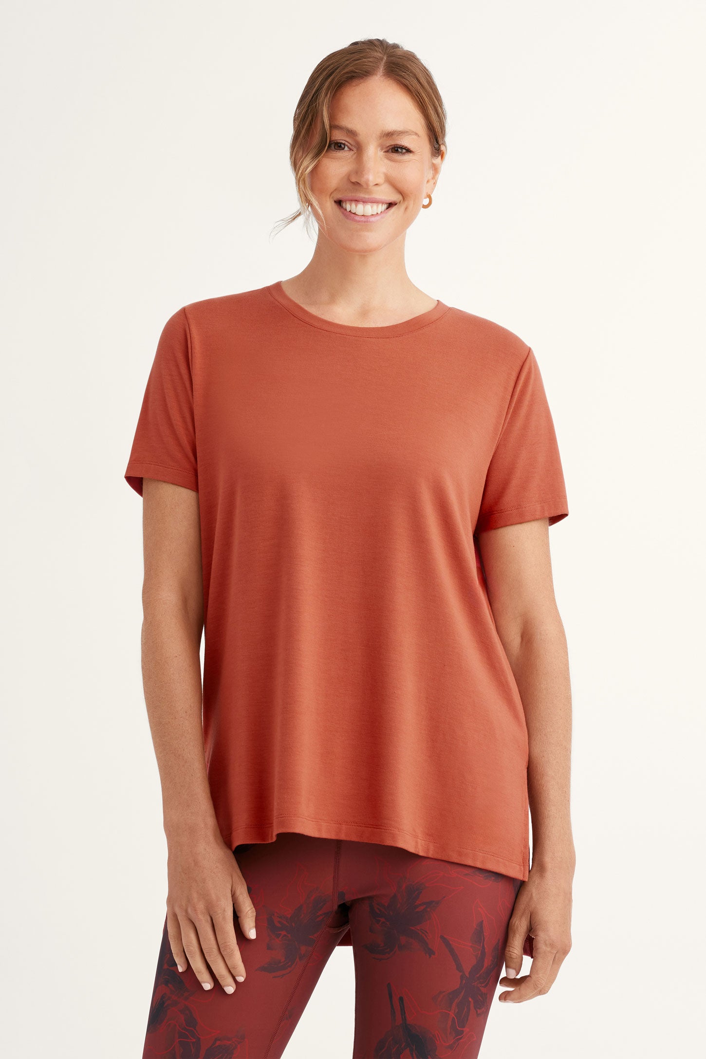 T-shirt athlétique en Modal - Femme && ROUGE