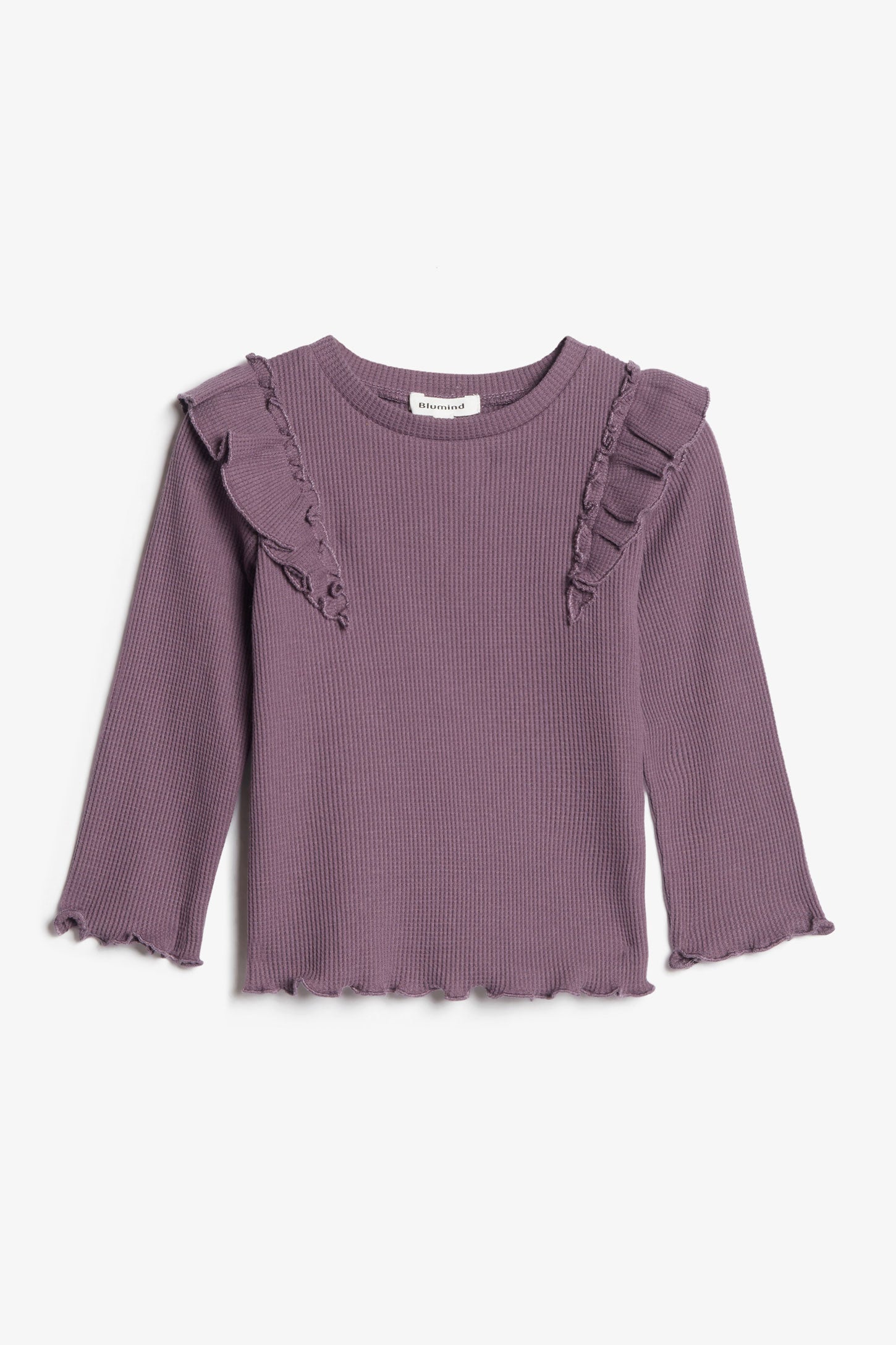 Chandail gaufré finitions laitue - Bébé fille && MAUVE