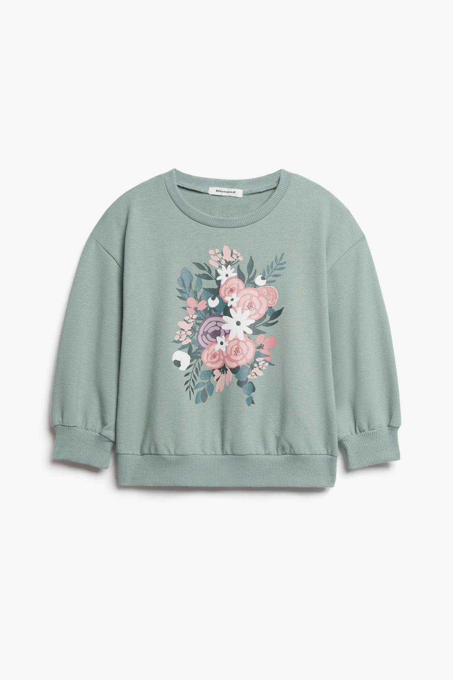 Chandail col rond ouaté, 2T-3T - Bébé fille && VERT