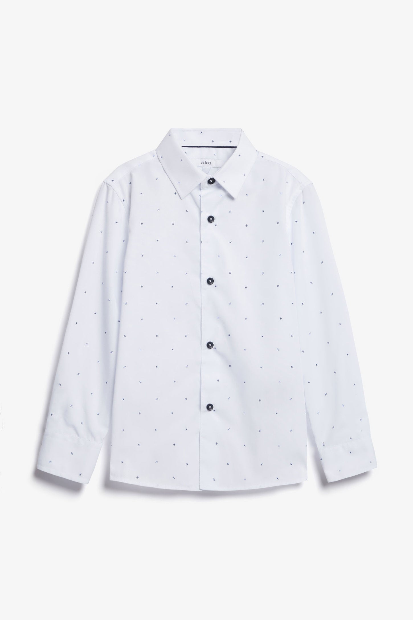 Chemise en popeline extensible imprimé - Enfant garçon && BLANC