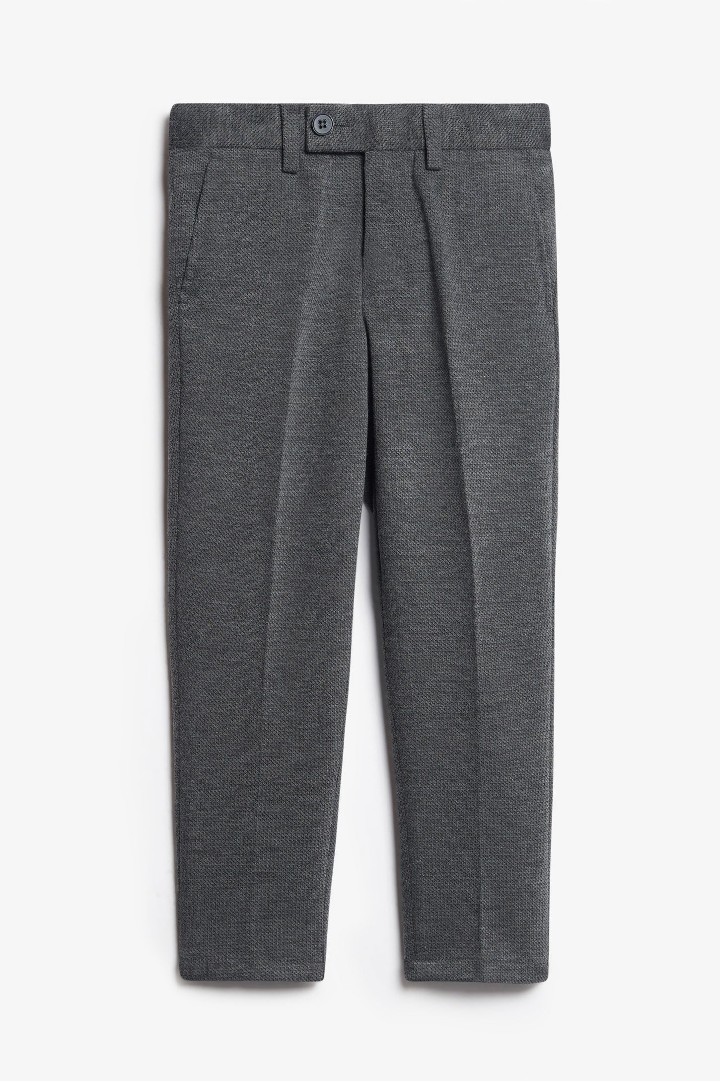 Pantalon en twill brossé extensible - Enfant garçon && CHARBON