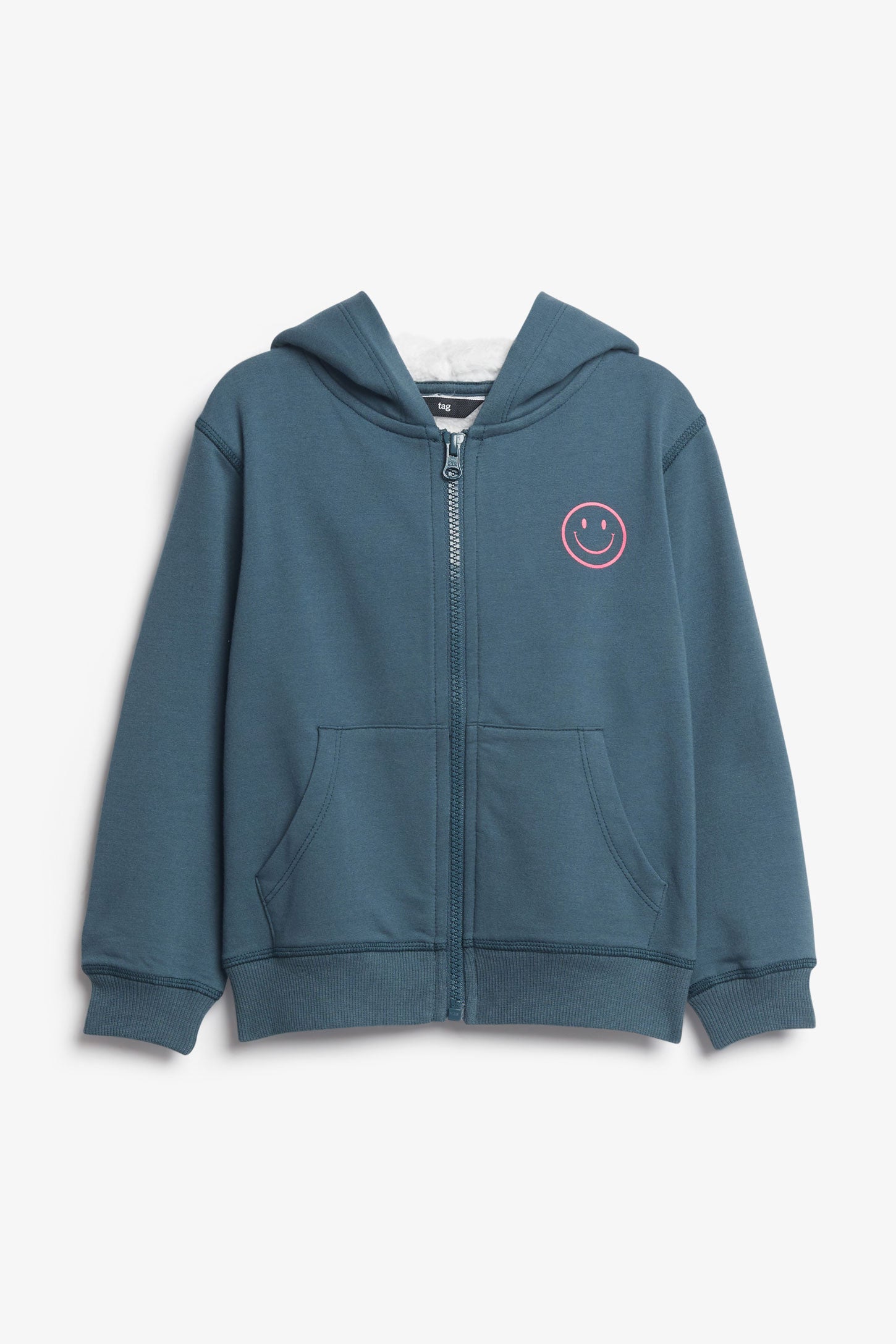 Veste ouatée capuchon sherpa - Enfant fille && VERT