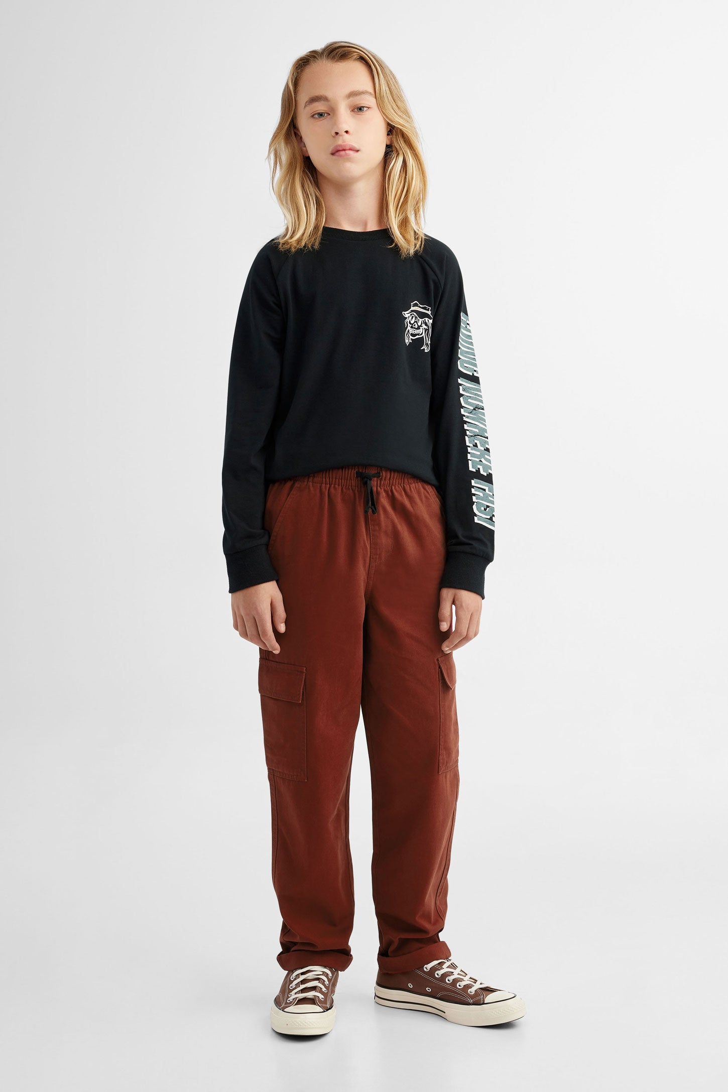 Twill cargo pants Teenage boy Aubainerie