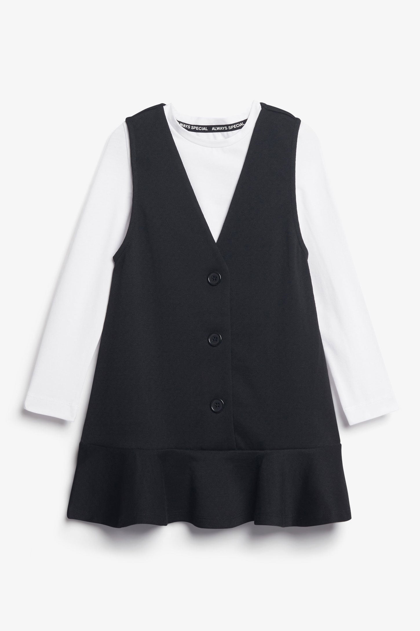 Ensemble 2-pièces robe et t-shirt - Enfant fille && NOIR