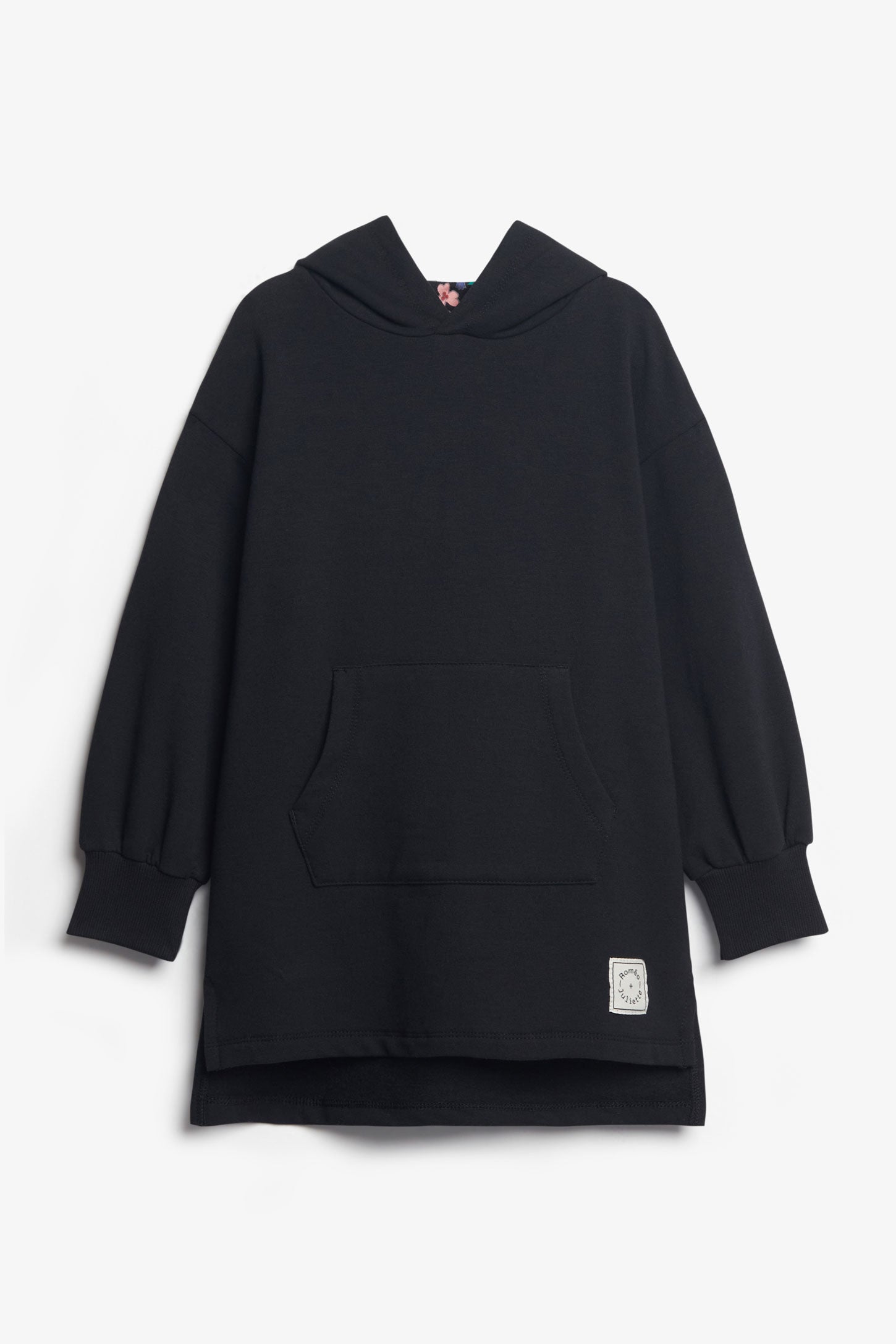 Robe à capuchon coton ouaté - Enfant fille && NOIR