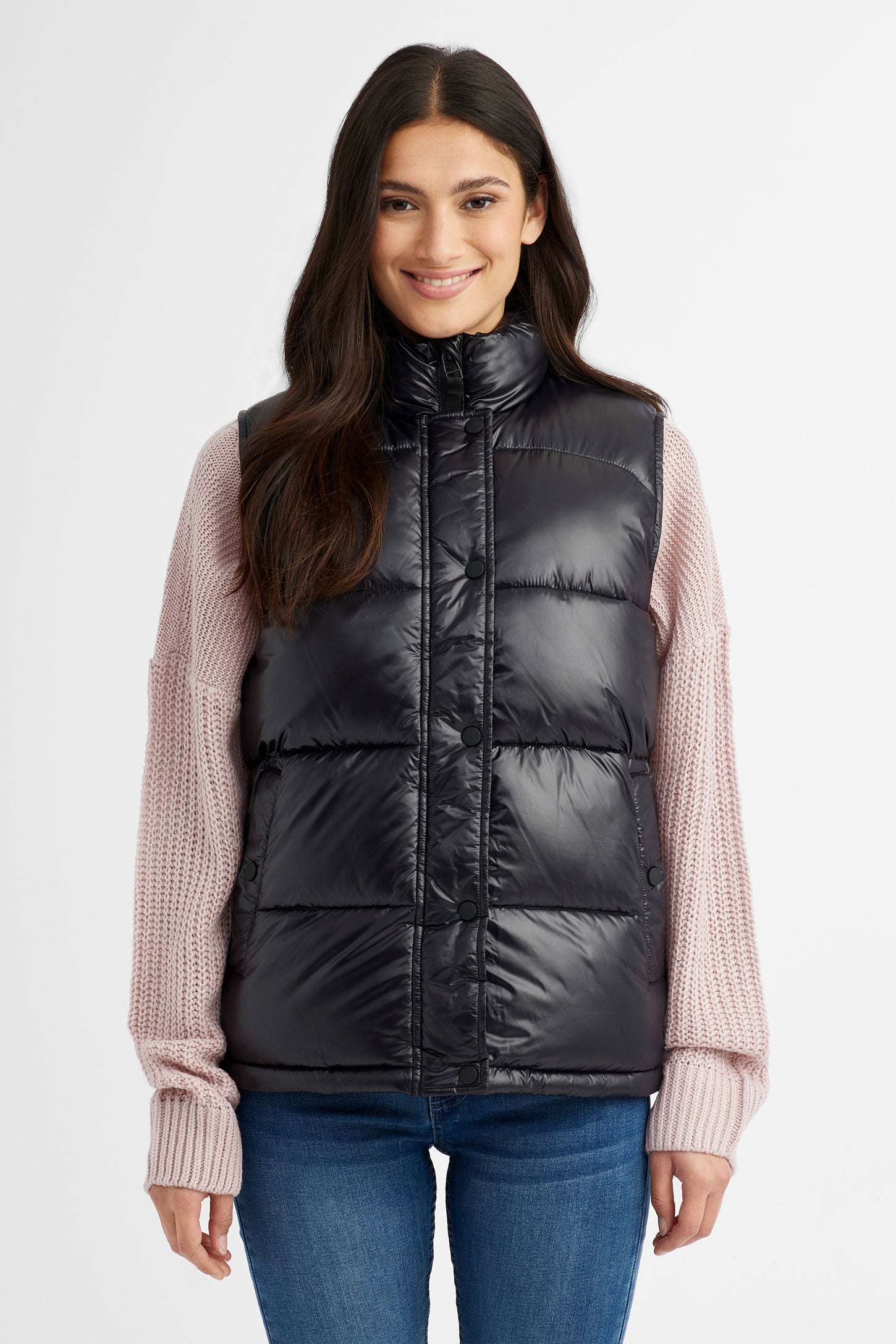 Veste matelassée sans manches - Femme && NOIR