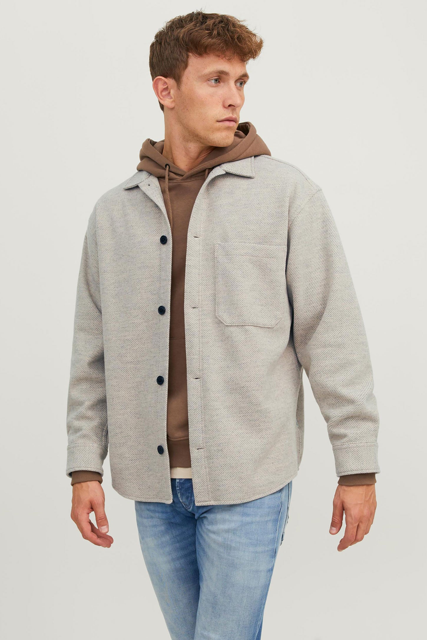 Surchemise sergé JACK & JONES - Homme && GRIS
