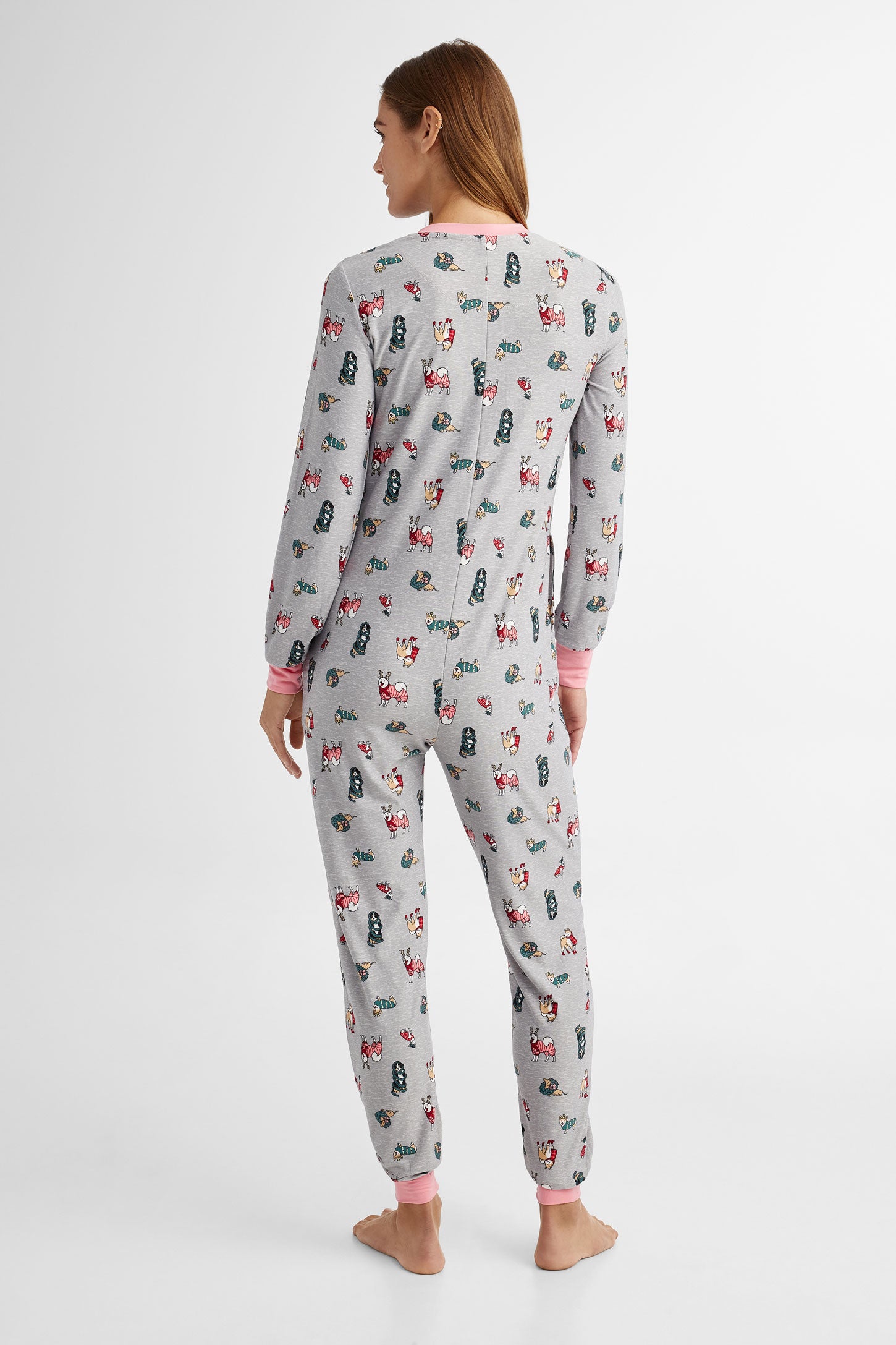 Pyjama de Noël 1-pièce en Moss - Femme && GRIS MULTI