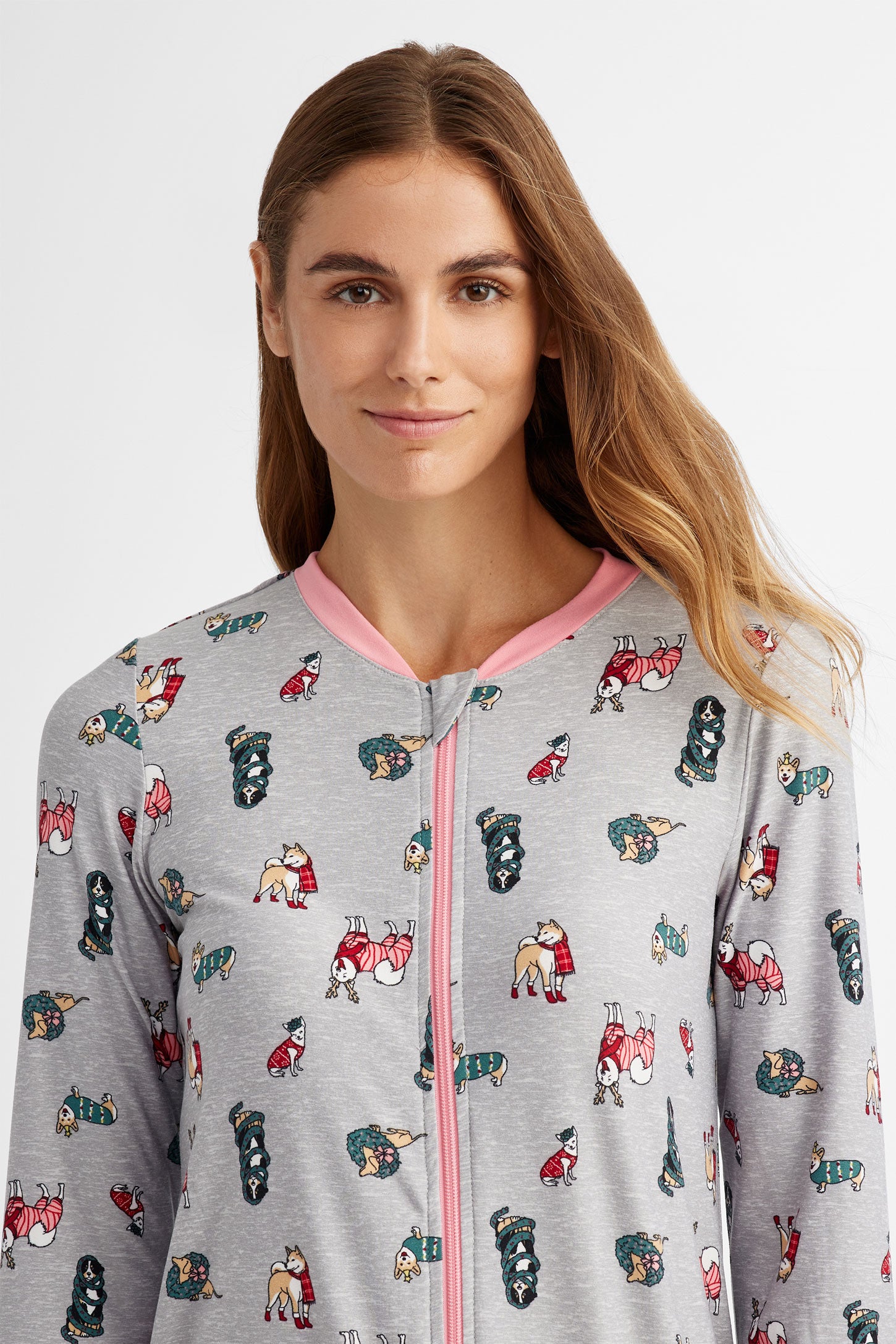 Pyjama de Noël 1-pièce en Moss - Femme && GRIS MULTI