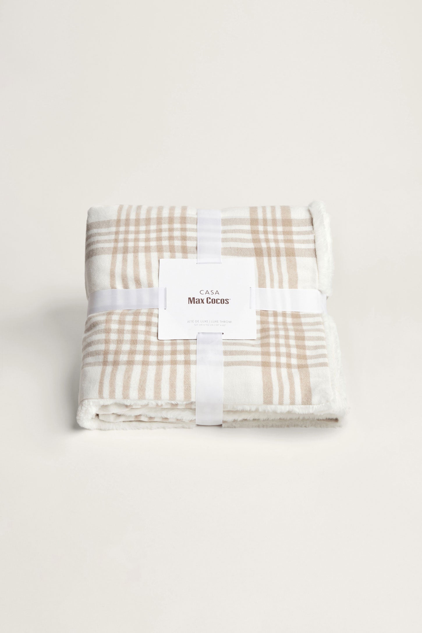 Jeté doublé en fausse fourrure 50''x 60'' - Maison && BRUN