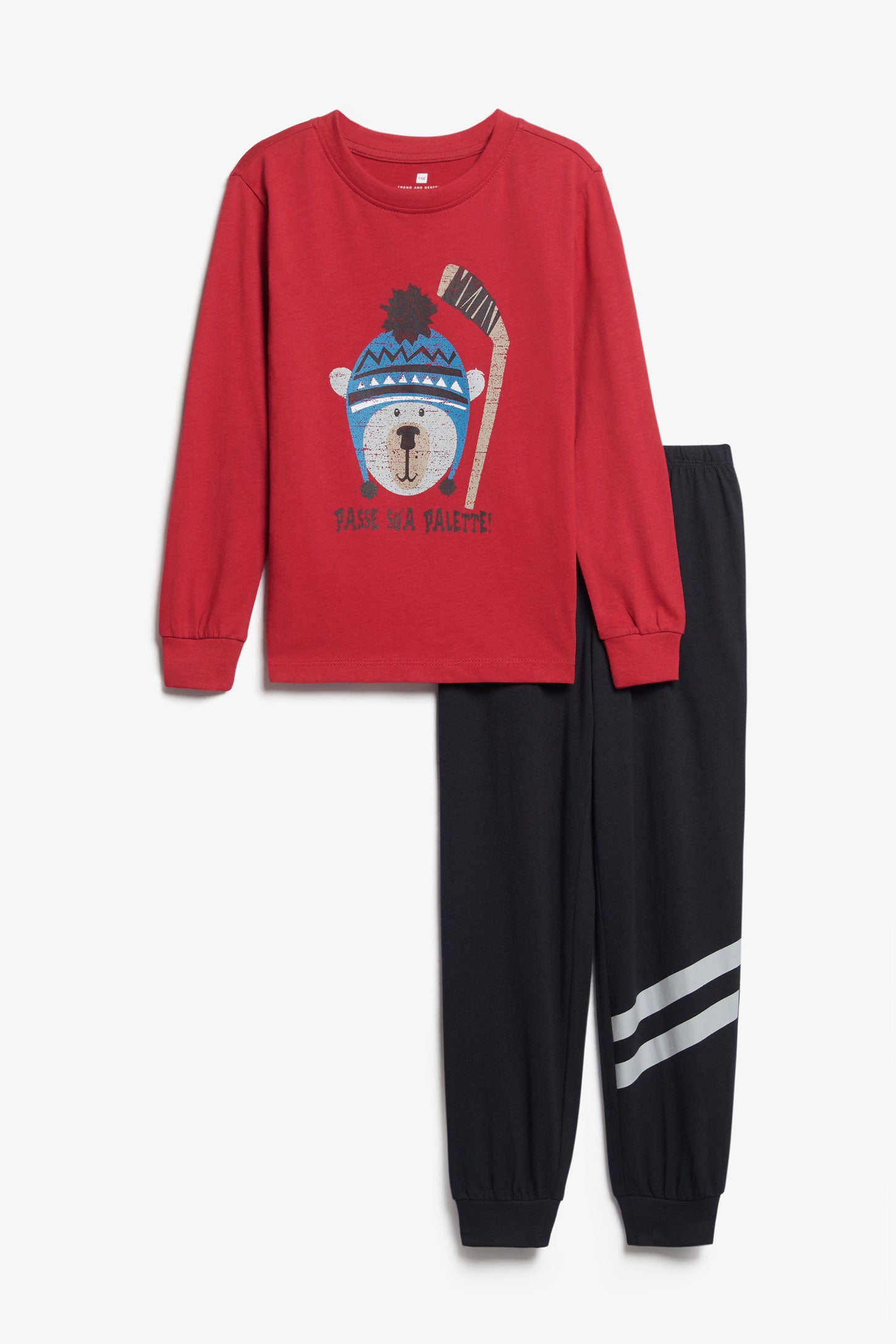 Duos futés, Pyjama 2-pièces imprimé, 2/35$ - Enfant garçon && ROUGE VIN