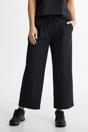 Pantalon 7/8 jambe large en ripstop BM - Femme && NOIR