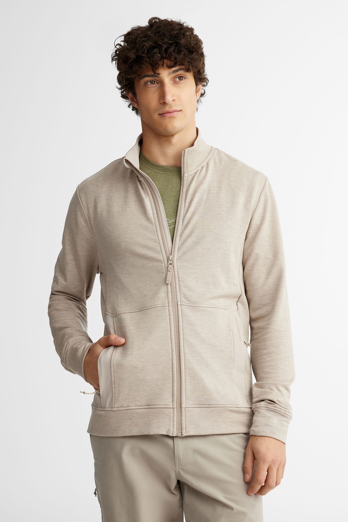 Veste col montant en Modal BM - Homme && BEIGE