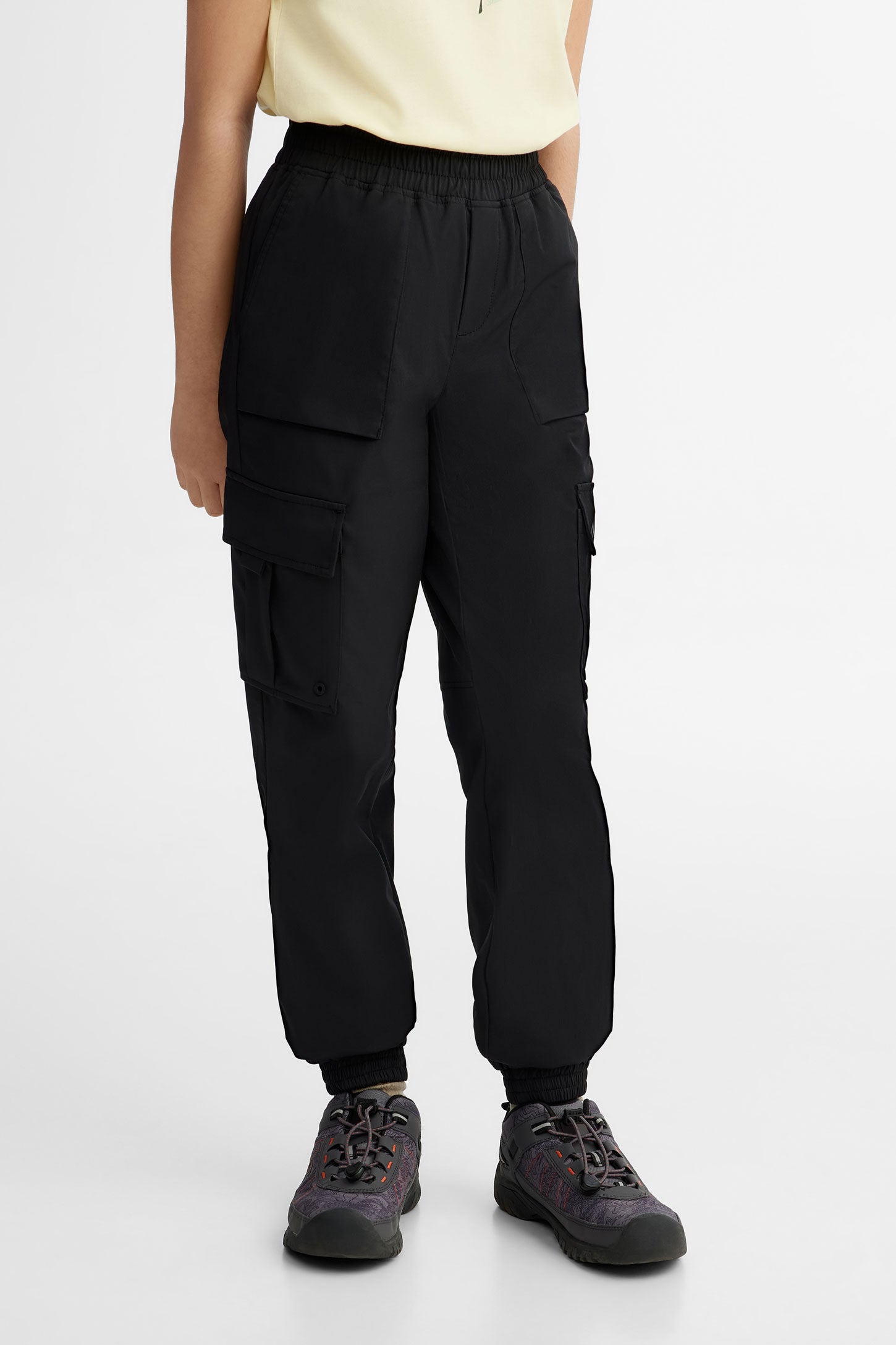Pantalon jogger cargo 7/8 BM - Ado fille && NOIR