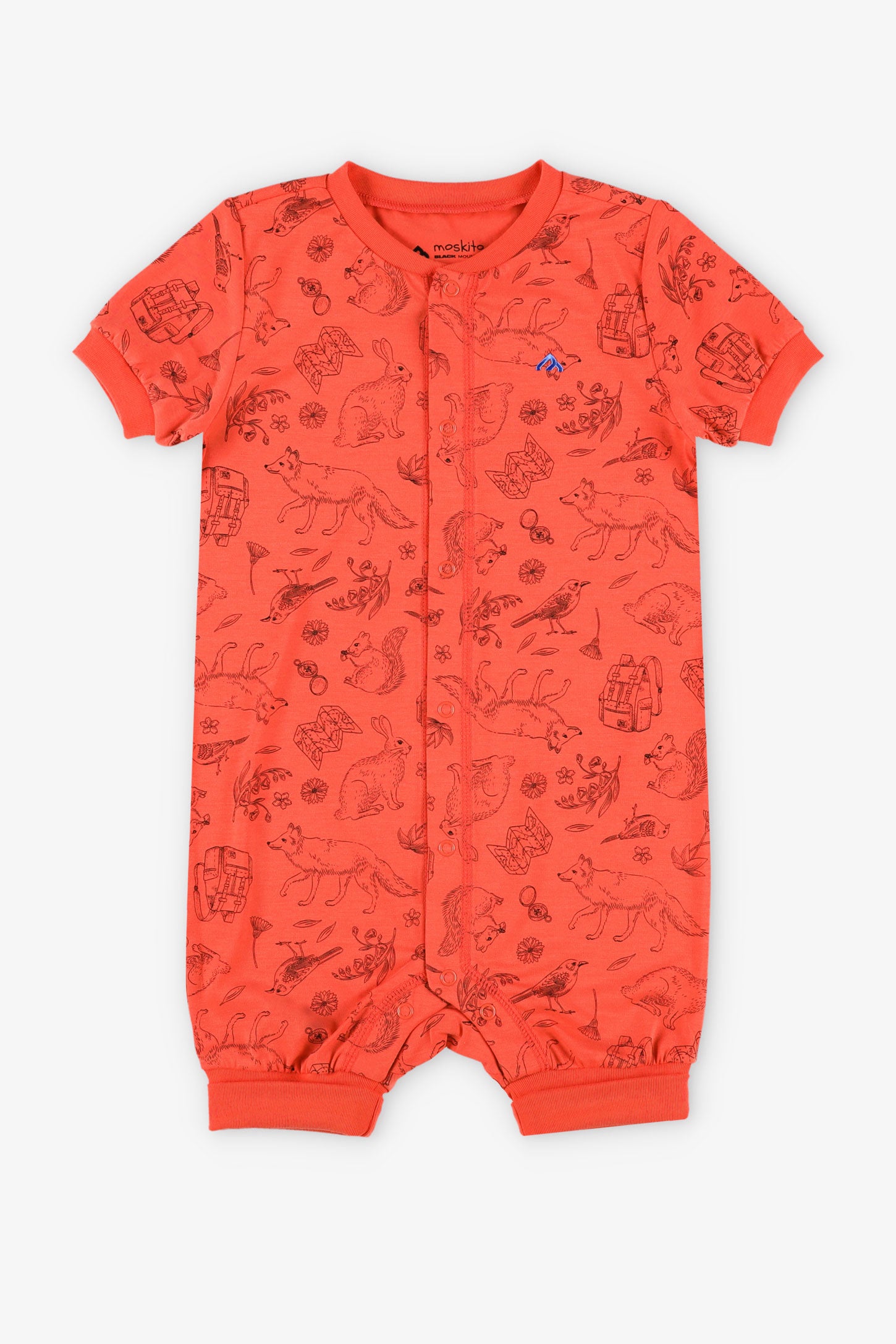 Combi-short évolutif en Lyocell BM, 2T-3T - Bébé fille && ROSE MULTI
