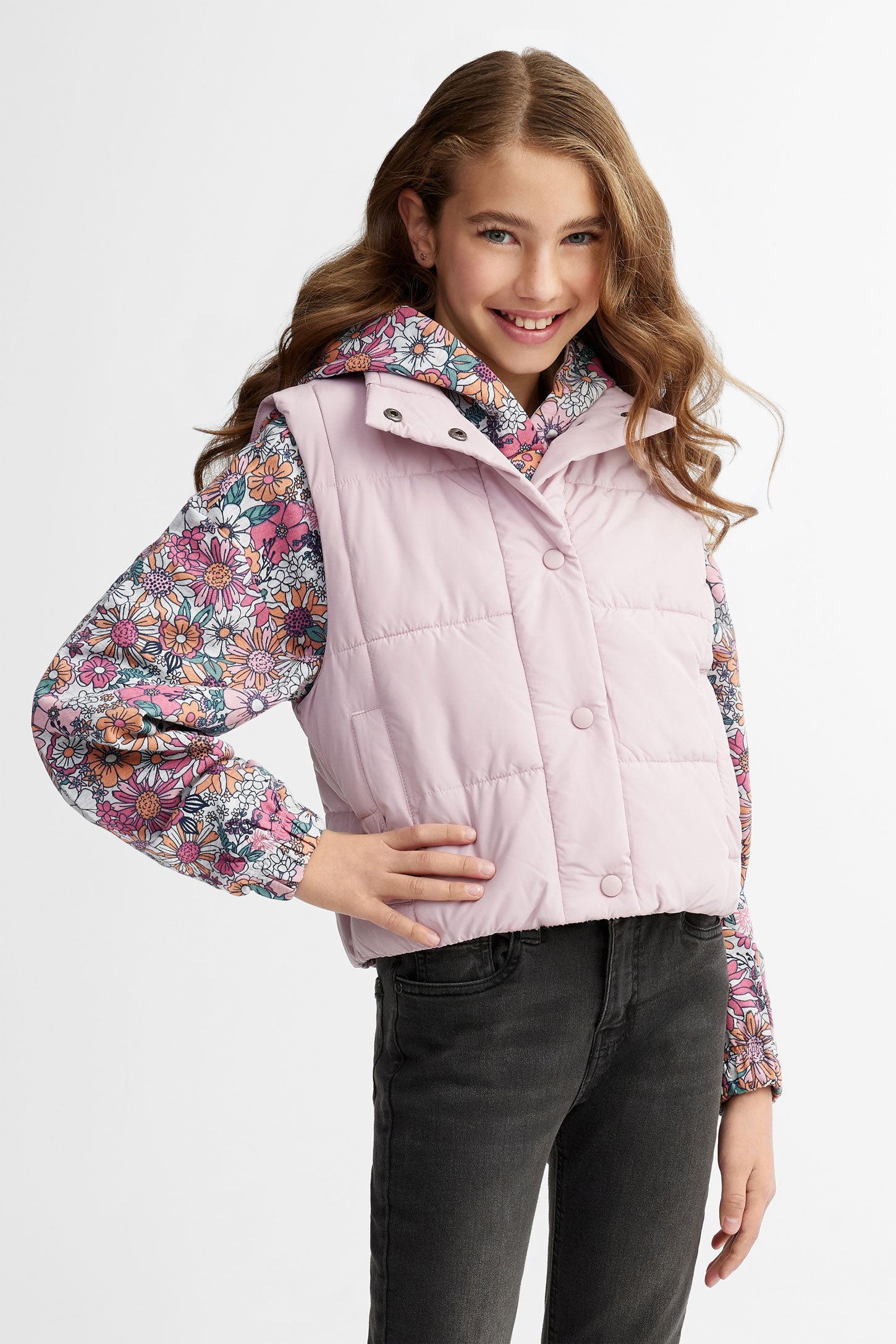 Veste matelassée sans manches - Ado fille && LILAS