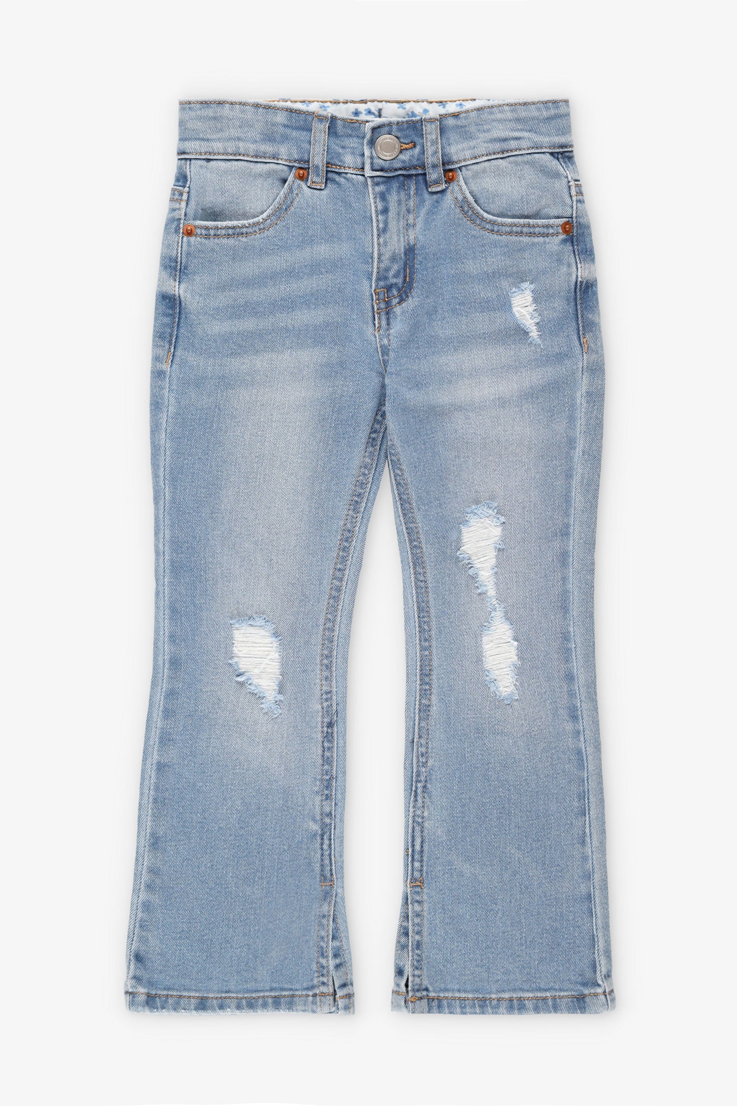 Jeans jambe évasée - Enfant fille && BLEU