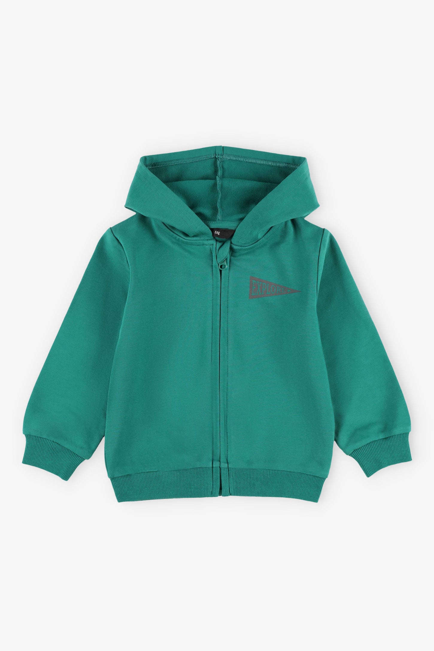 Veste à capuchon coton ouaté, 2T-3T - Bébé garçon && VERT