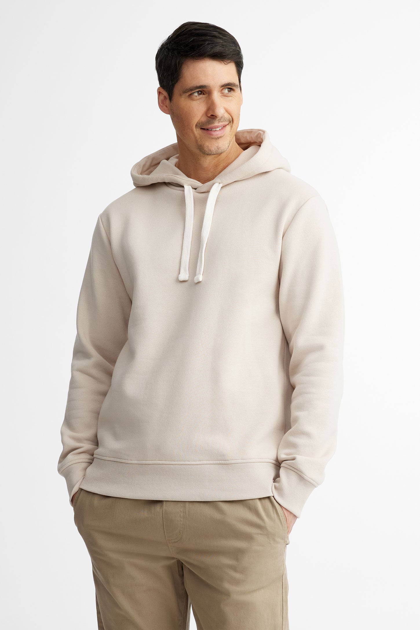 Prix pop, Chandail à capuchon ouaté - Homme && BEIGE