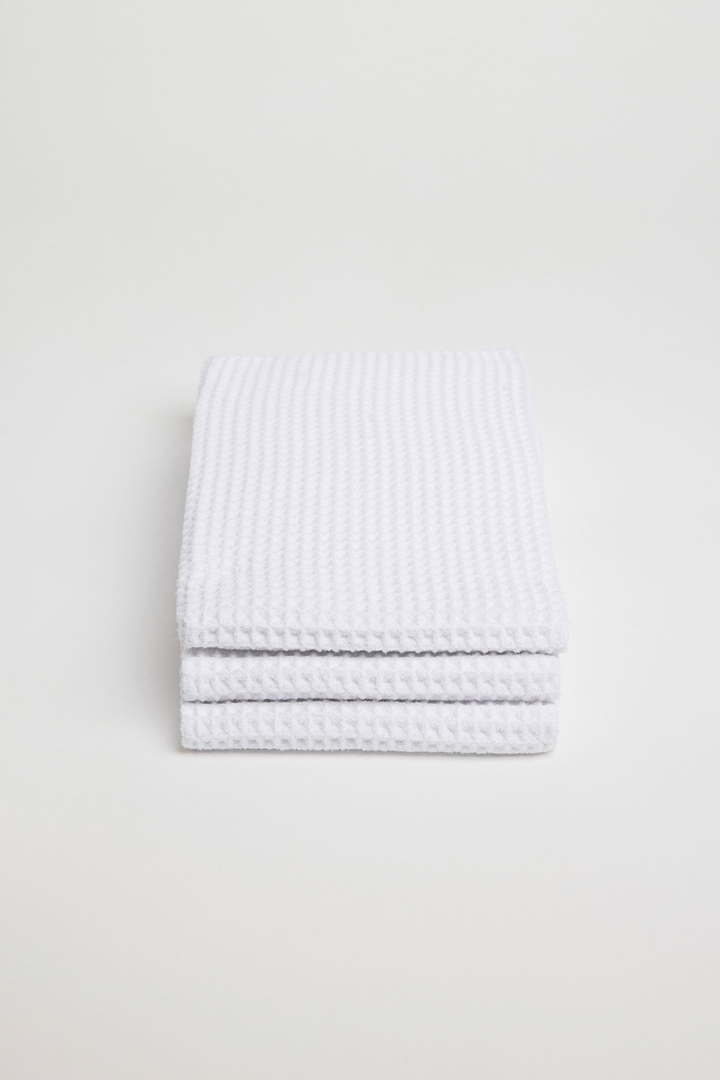 Paquet de 3 linges à vaisselle gaufrés - Maison && BLANC