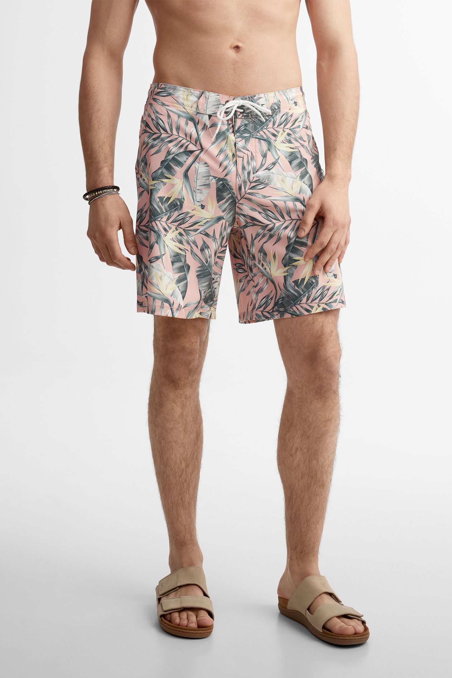 Short maillot de bain extensible 4 sens - Homme && ROSE MULTI