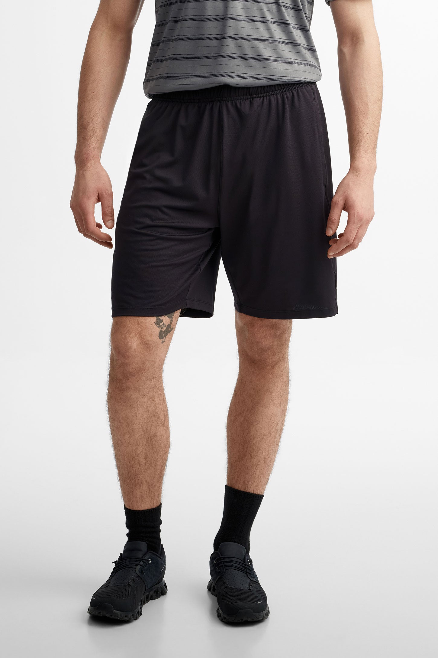 Short athlétique taille élastique - Homme && NOIR